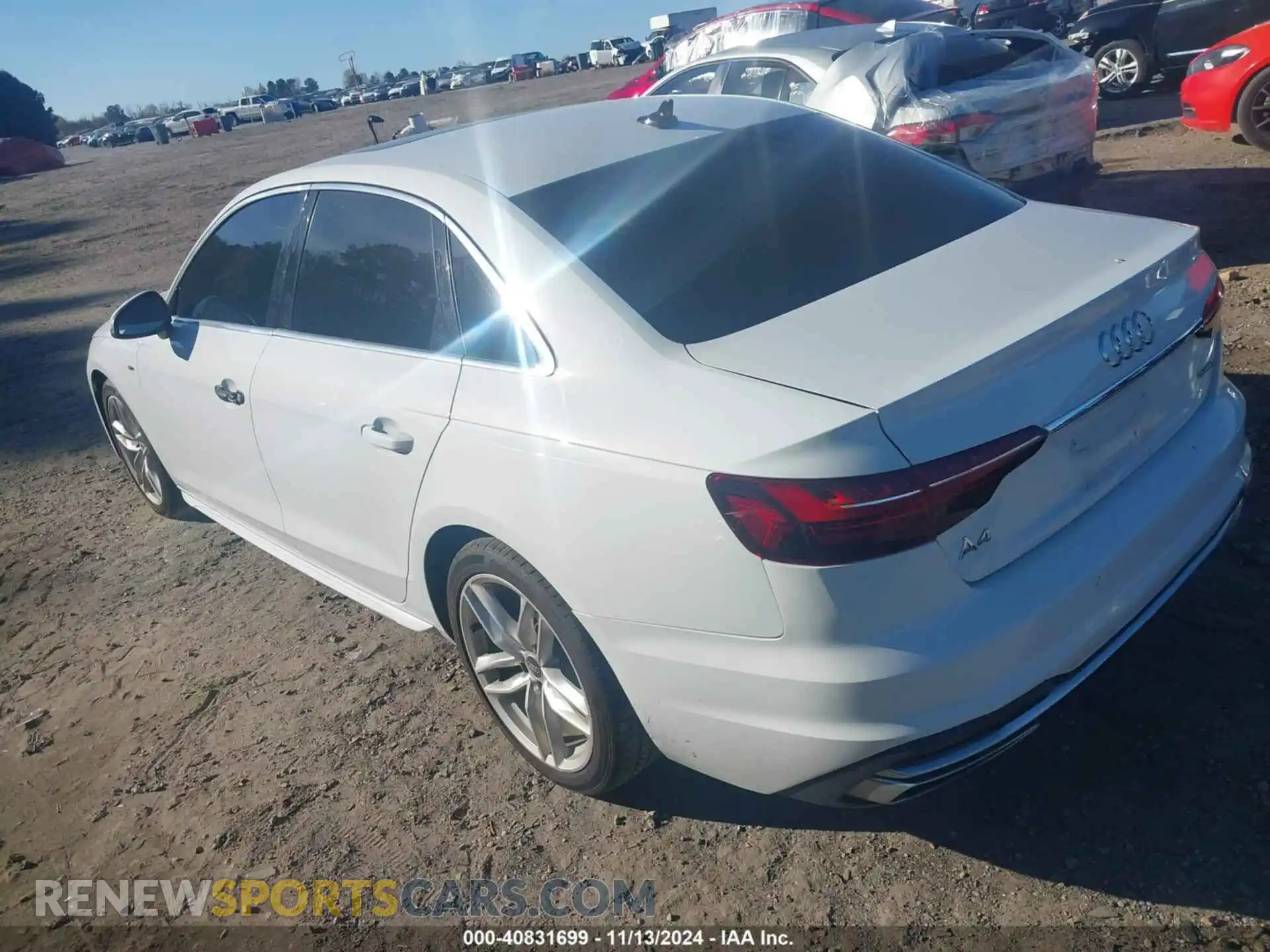 3 Photograph of a damaged car WAUEAAF42NN014492 AUDI A4 2022