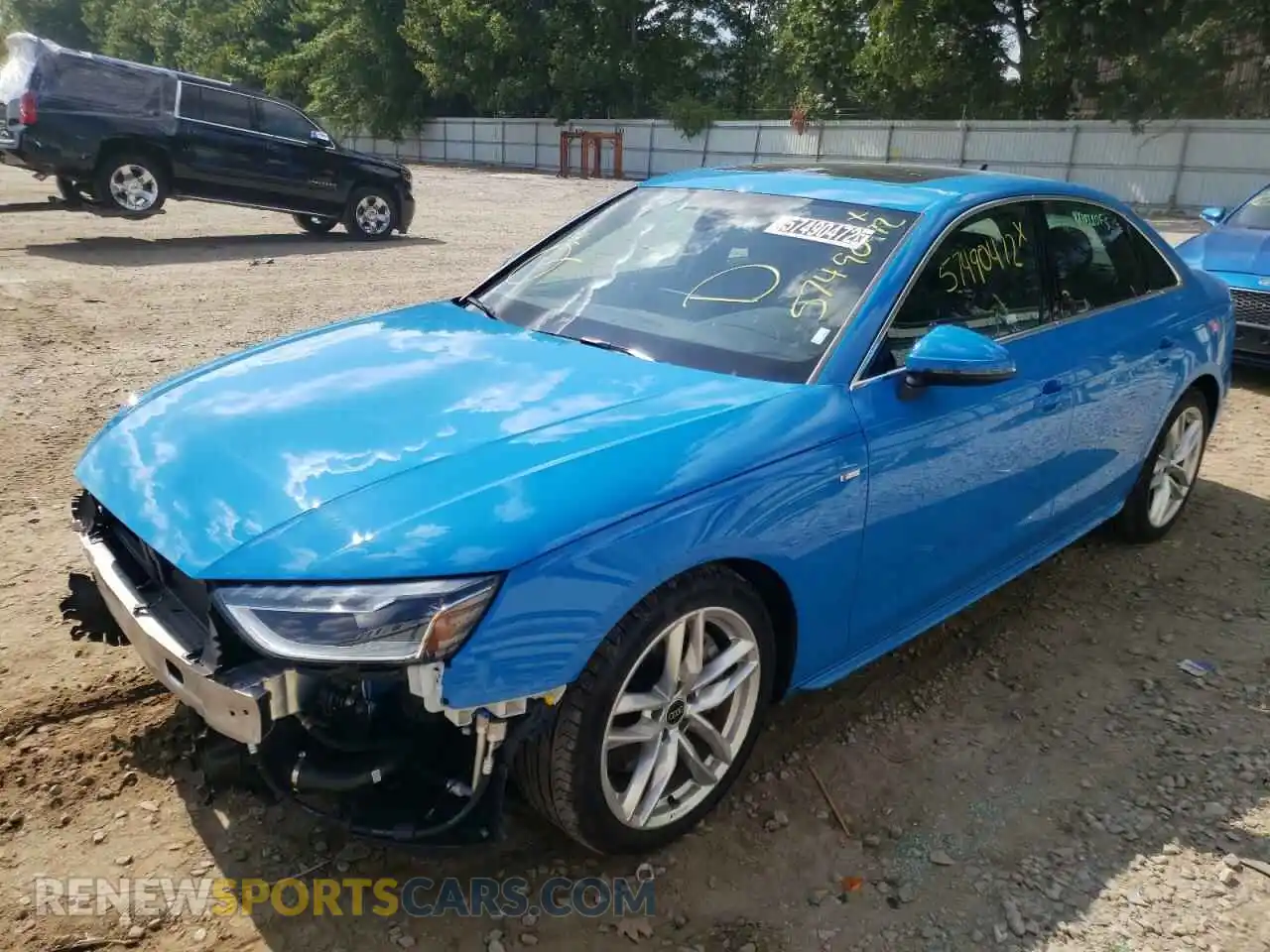 2 Photograph of a damaged car WAUEAAF43NN009026 AUDI A4 2022