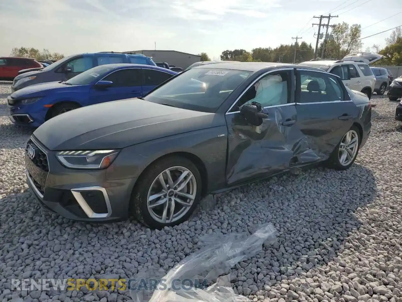 1 Photograph of a damaged car WAUEAAF45NN012350 AUDI A4 2022