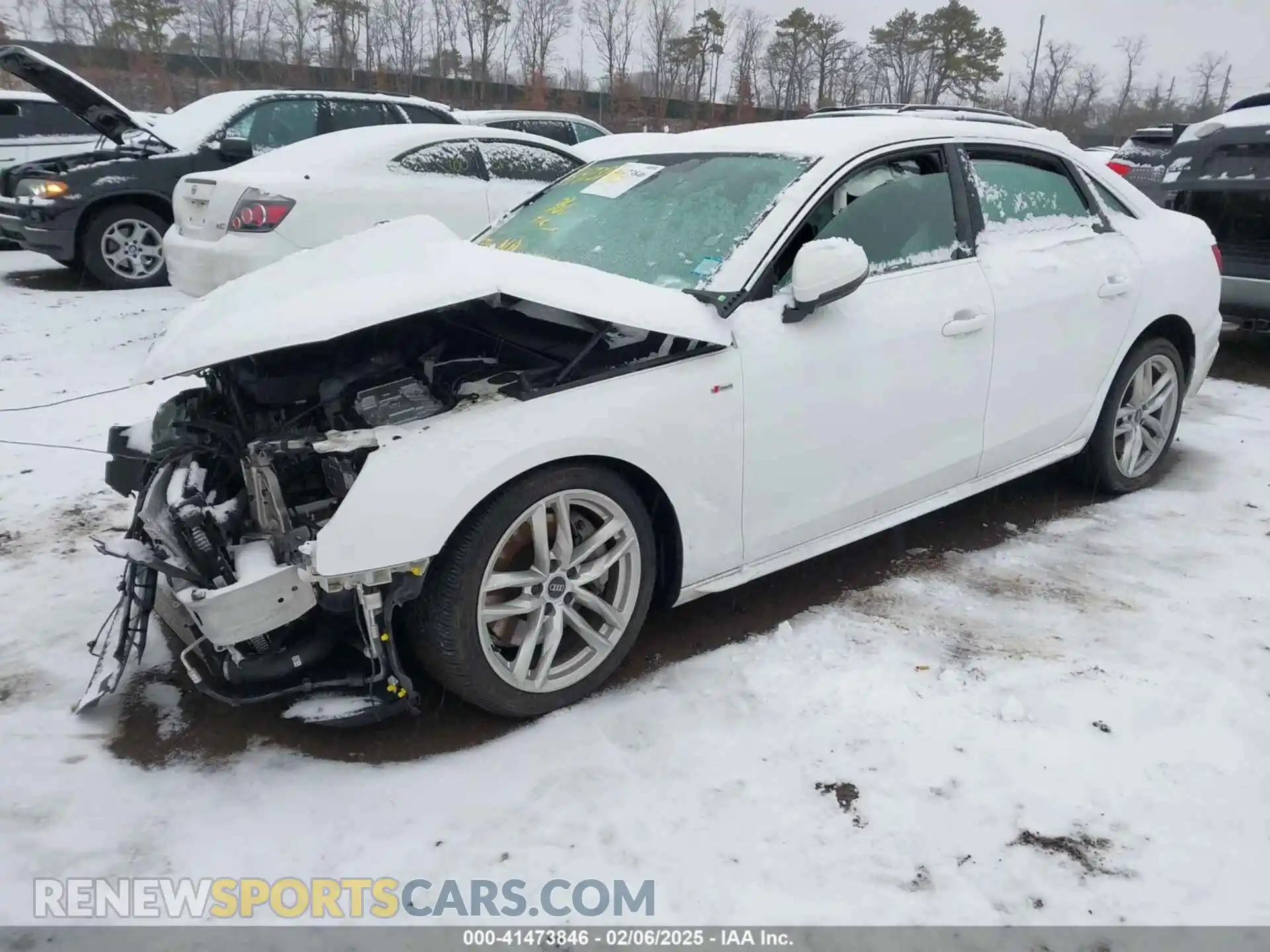 2 fotografías del automóvil dañado WAUEAAF48NN011774 AUDI A4 2022
