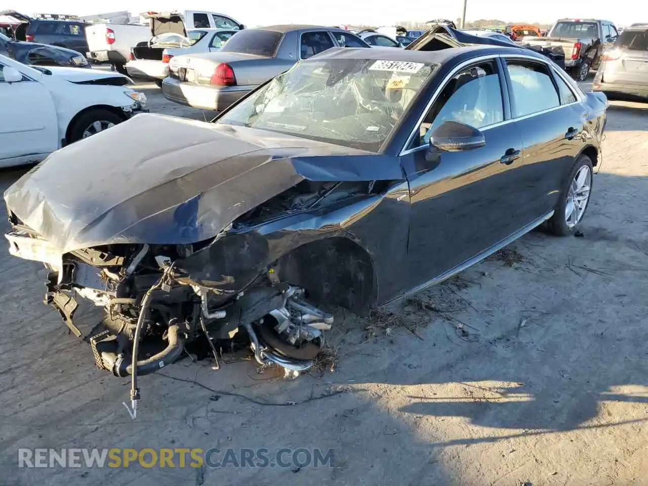 1 Photograph of a damaged car WAUEAAF48NN013556 AUDI A4 2022