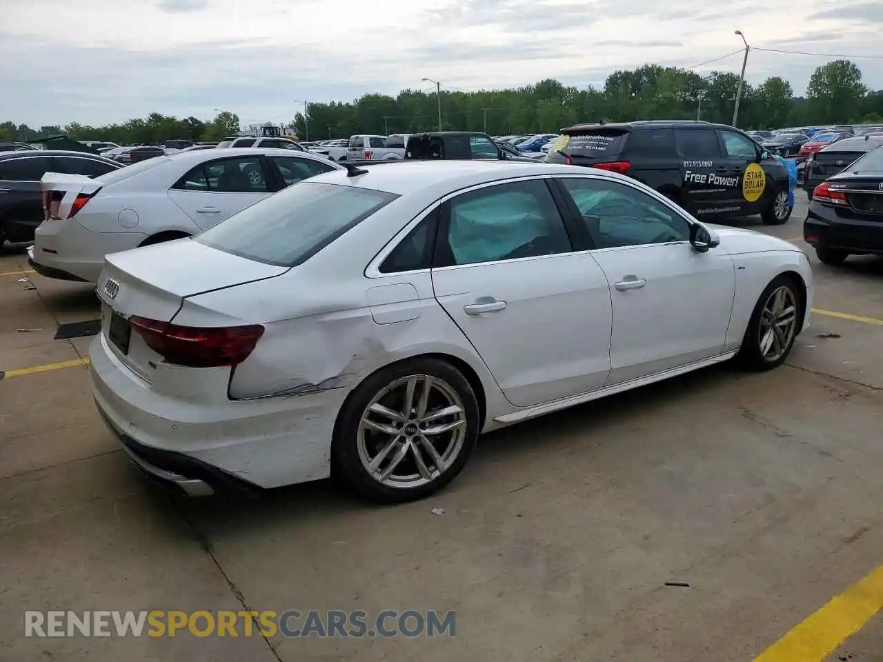 3 fotografías del automóvil dañado WAUEAAF49NN013338 AUDI A4 2022