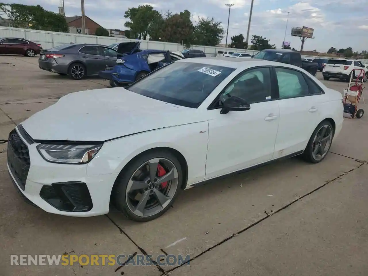 1 Photograph of a damaged car WAUEABF40NA008350 AUDI A4 2022