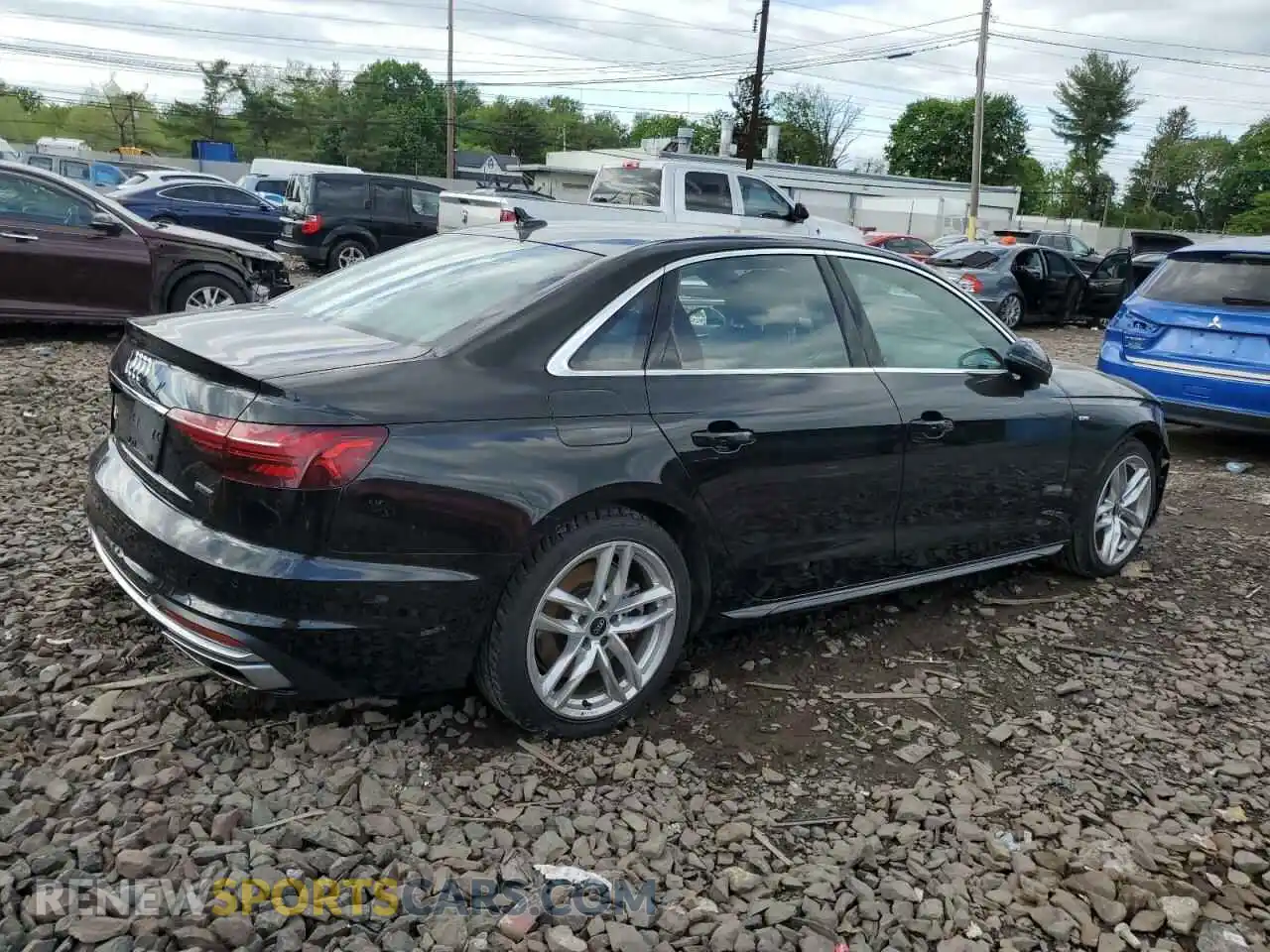 3 Photograph of a damaged car WAUEAAF40PN016504 AUDI A4 2023
