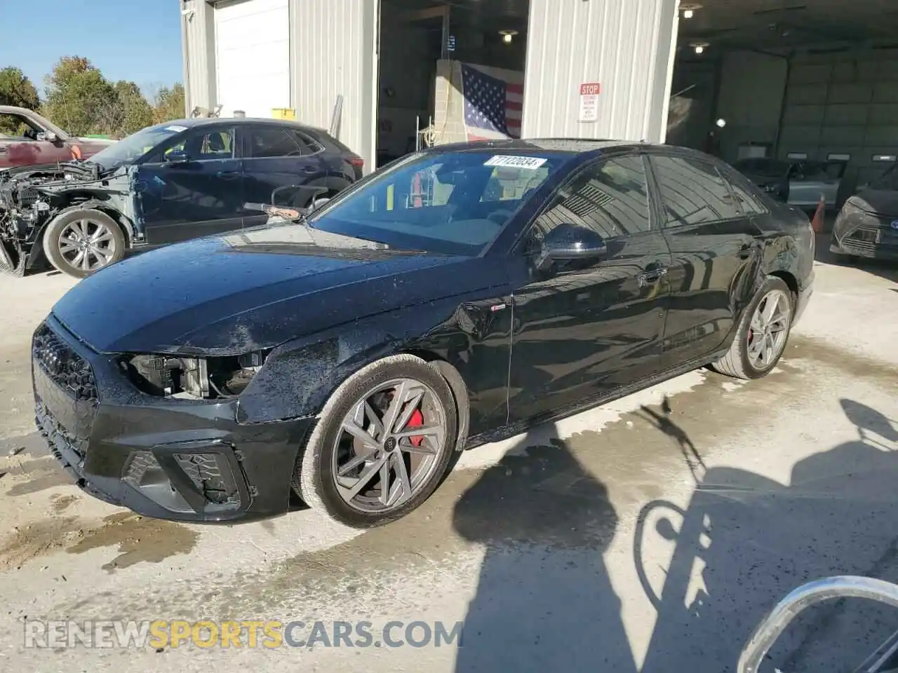 1 Photograph of a damaged car WAUEAAF42PA009870 AUDI A4 2023