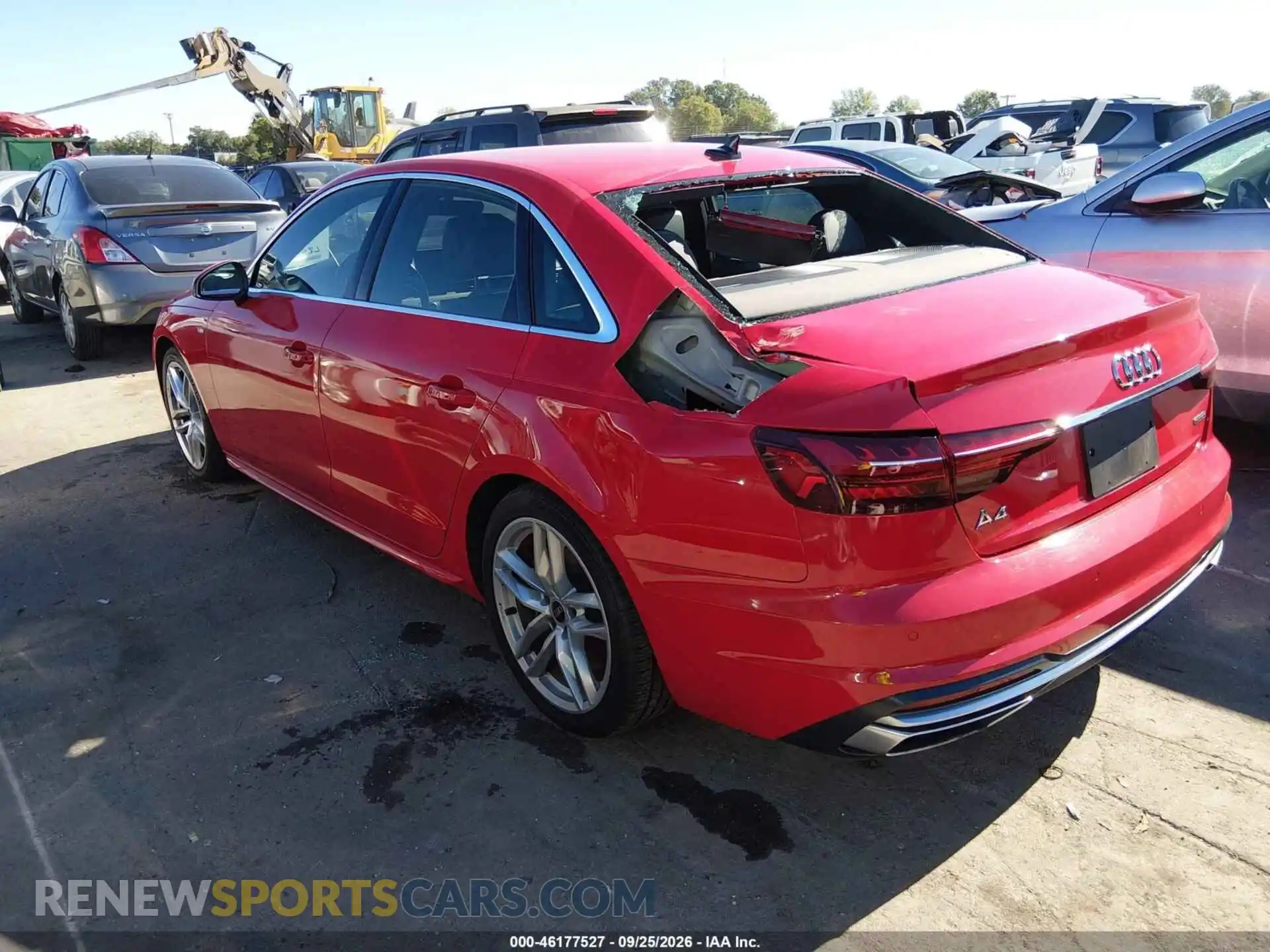 3 fotografías del automóvil dañado WAUEAAF48PN018758 AUDI A4 2023