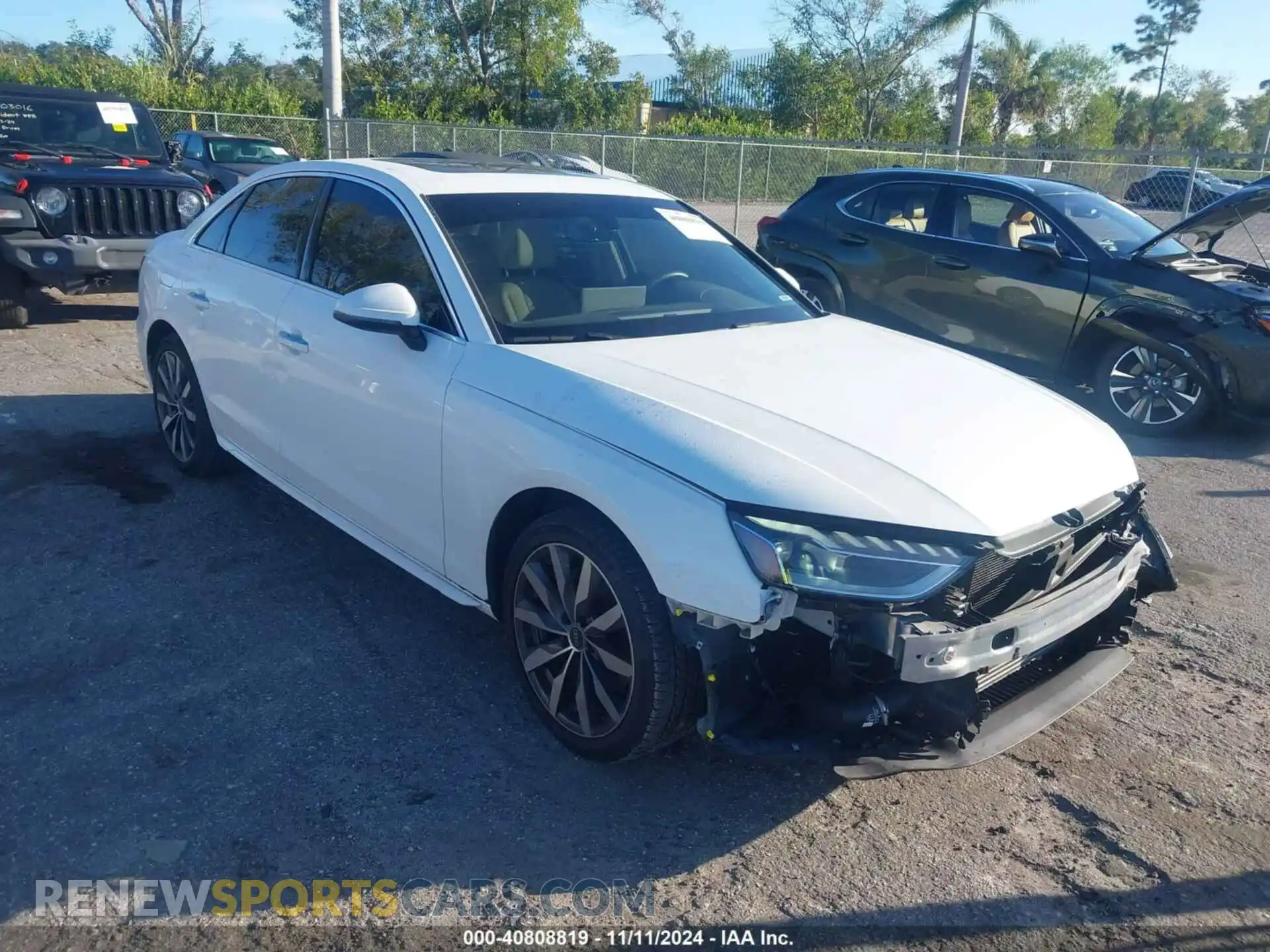 1 Photograph of a damaged car WAUABAF41RN004358 AUDI A4 2024