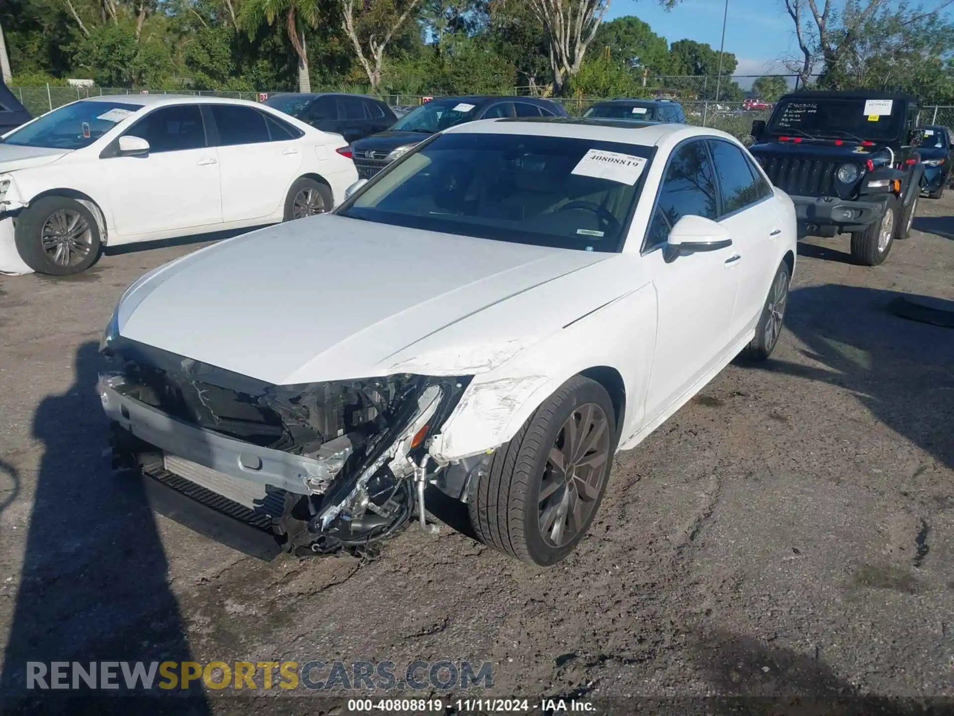 2 Photograph of a damaged car WAUABAF41RN004358 AUDI A4 2024