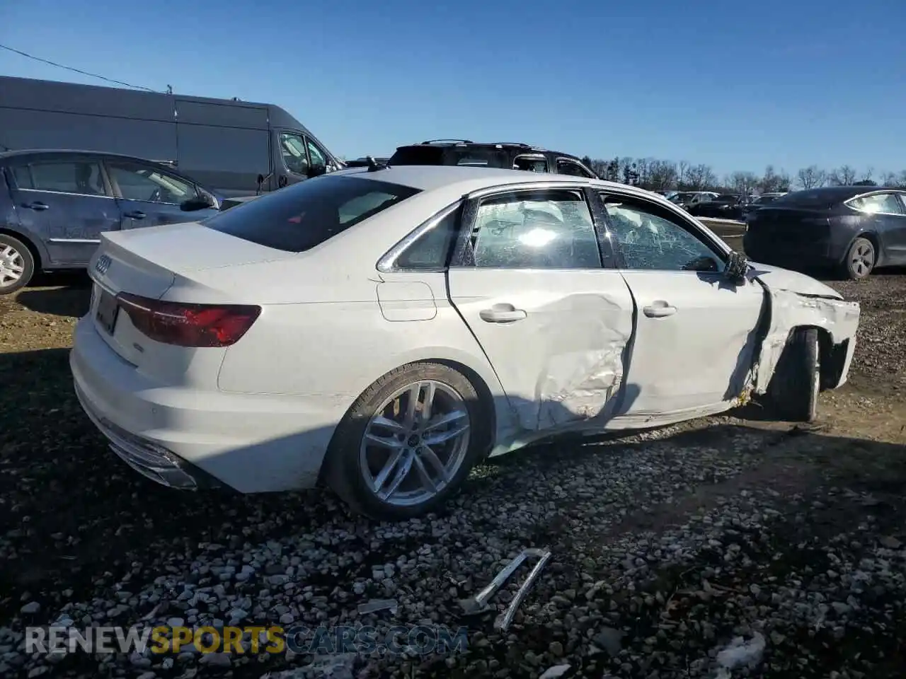 3 Photograph of a damaged car WAUEAAF43RN007895 AUDI A4 2024