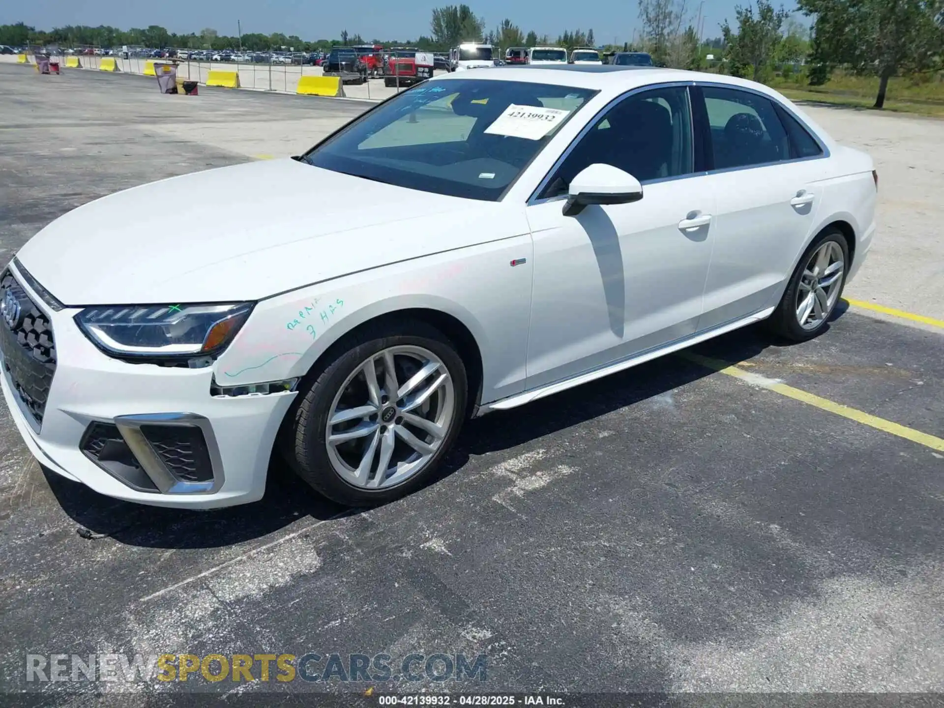 2 Photograph of a damaged car WAUEAAF45RN014377 AUDI A4 2024