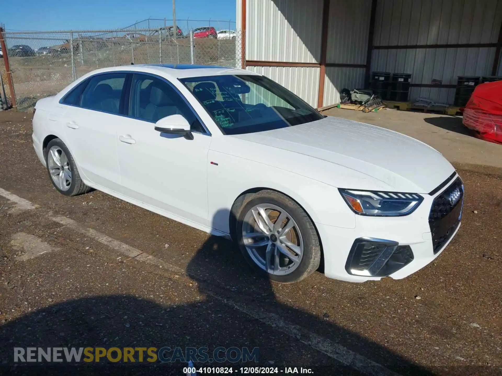 1 Photograph of a damaged car WAUEAAF47RN010539 AUDI A4 2024