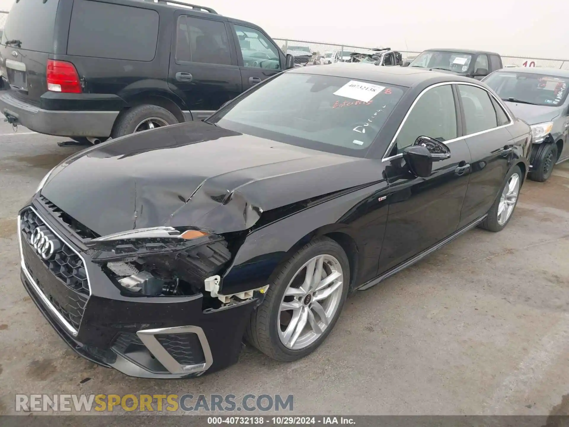 2 Photograph of a damaged car WAUEAAF48RN002739 AUDI A4 2024