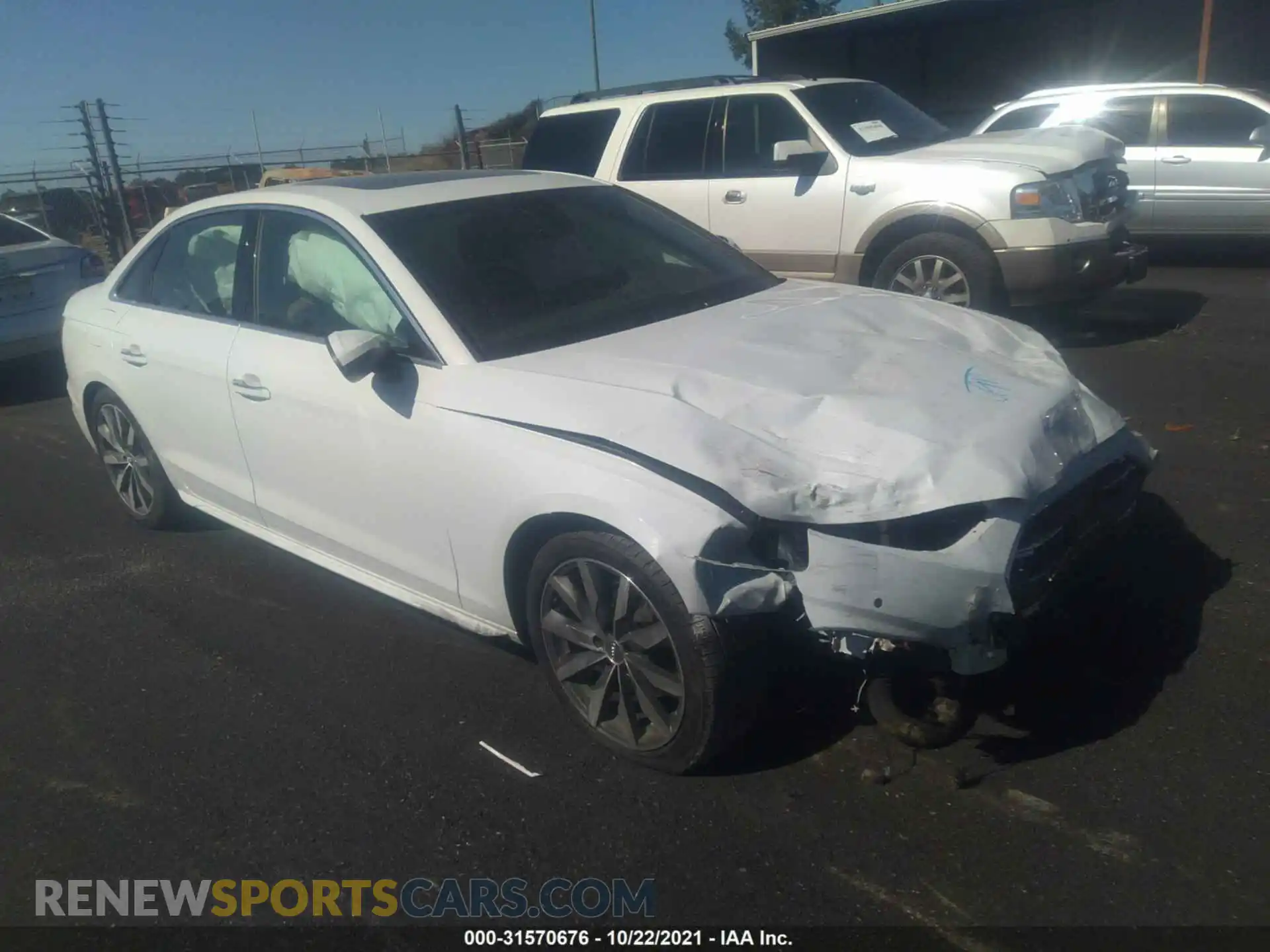 1 Photograph of a damaged car WAUABAF41MA024108 AUDI A4 SEDAN 2021