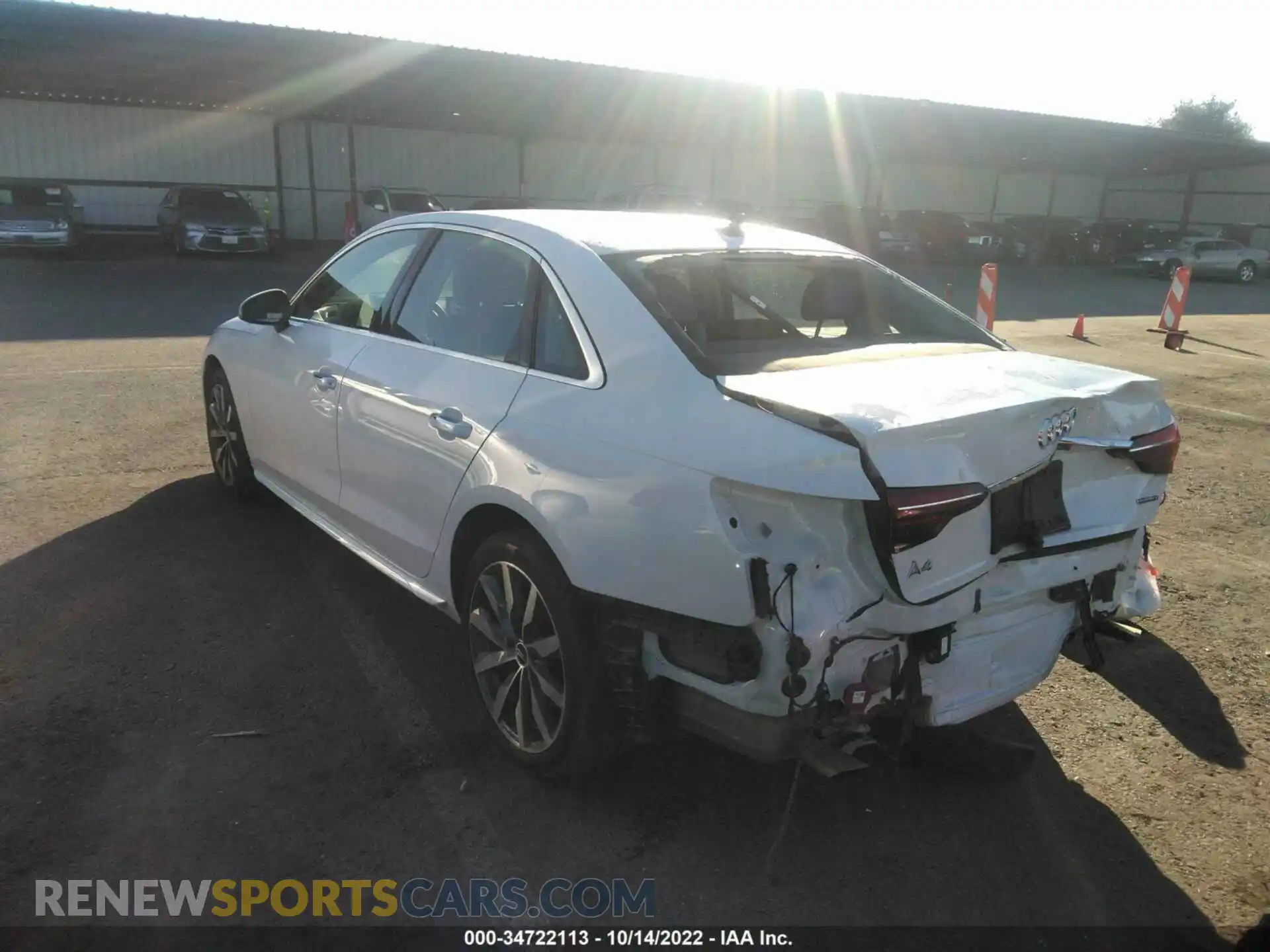 3 Photograph of a damaged car WAUABAF41MN013022 AUDI A4 SEDAN 2021