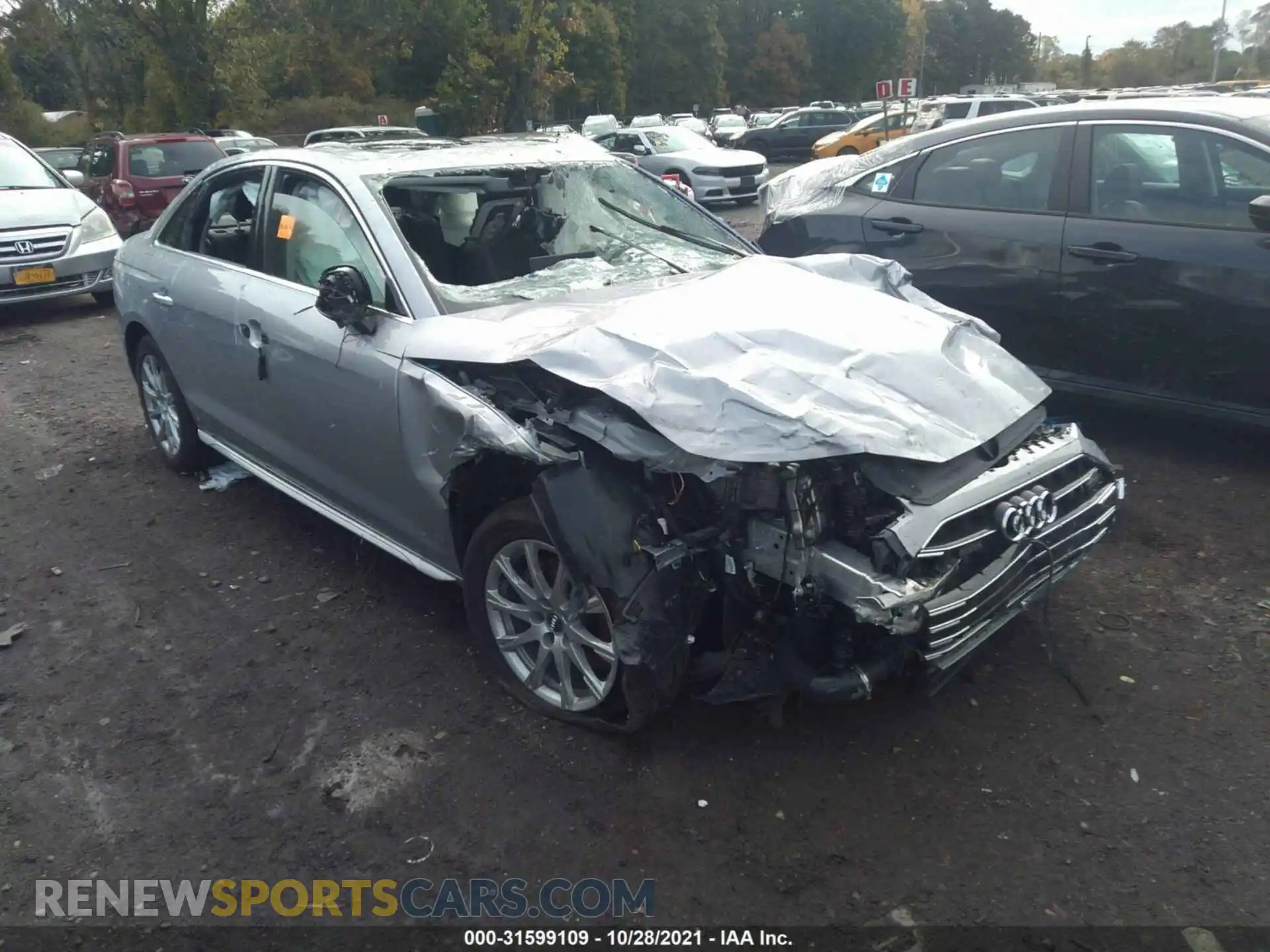 1 Photograph of a damaged car WAUABAF45MN004596 AUDI A4 SEDAN 2021
