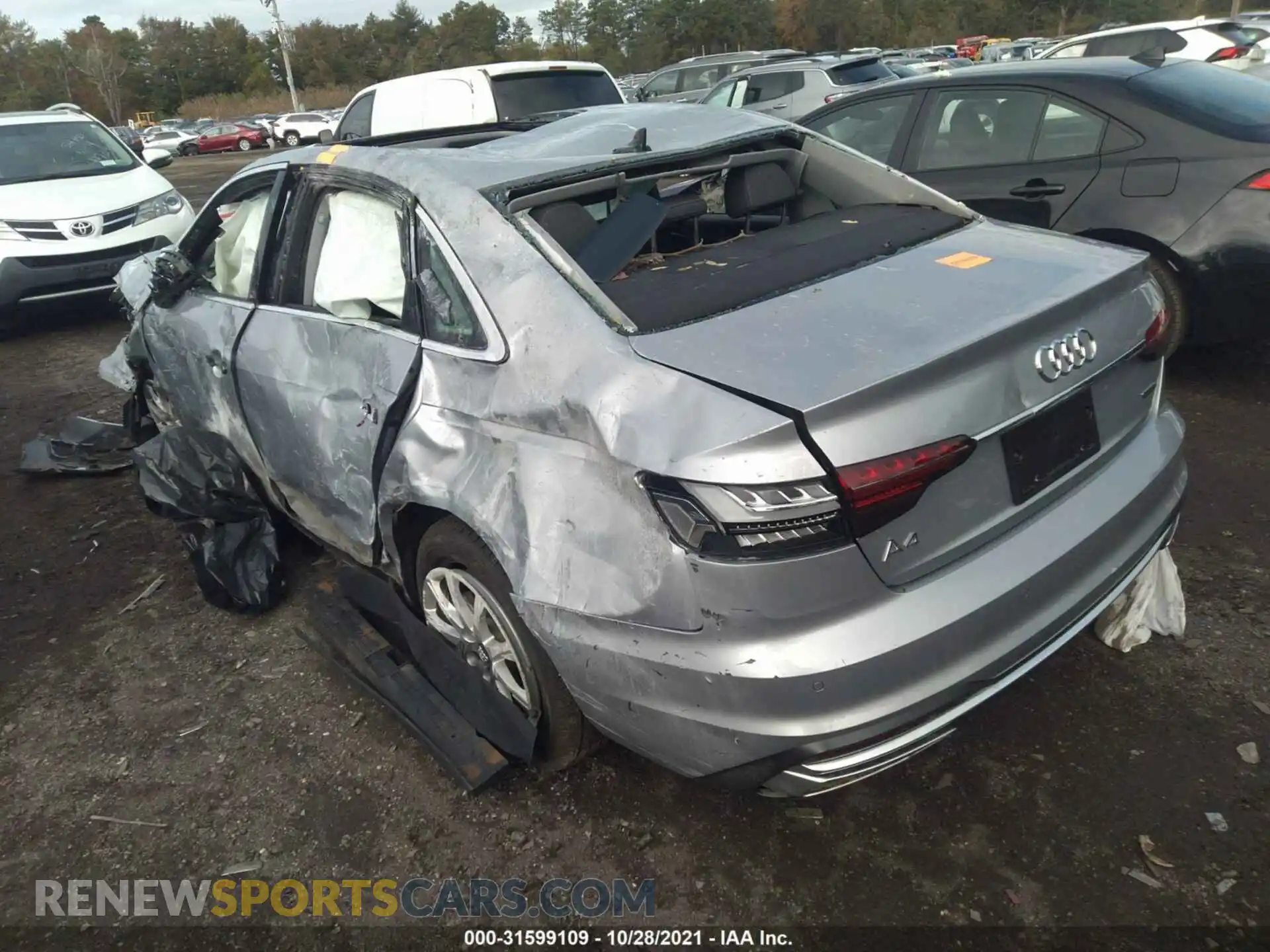 3 Photograph of a damaged car WAUABAF45MN004596 AUDI A4 SEDAN 2021