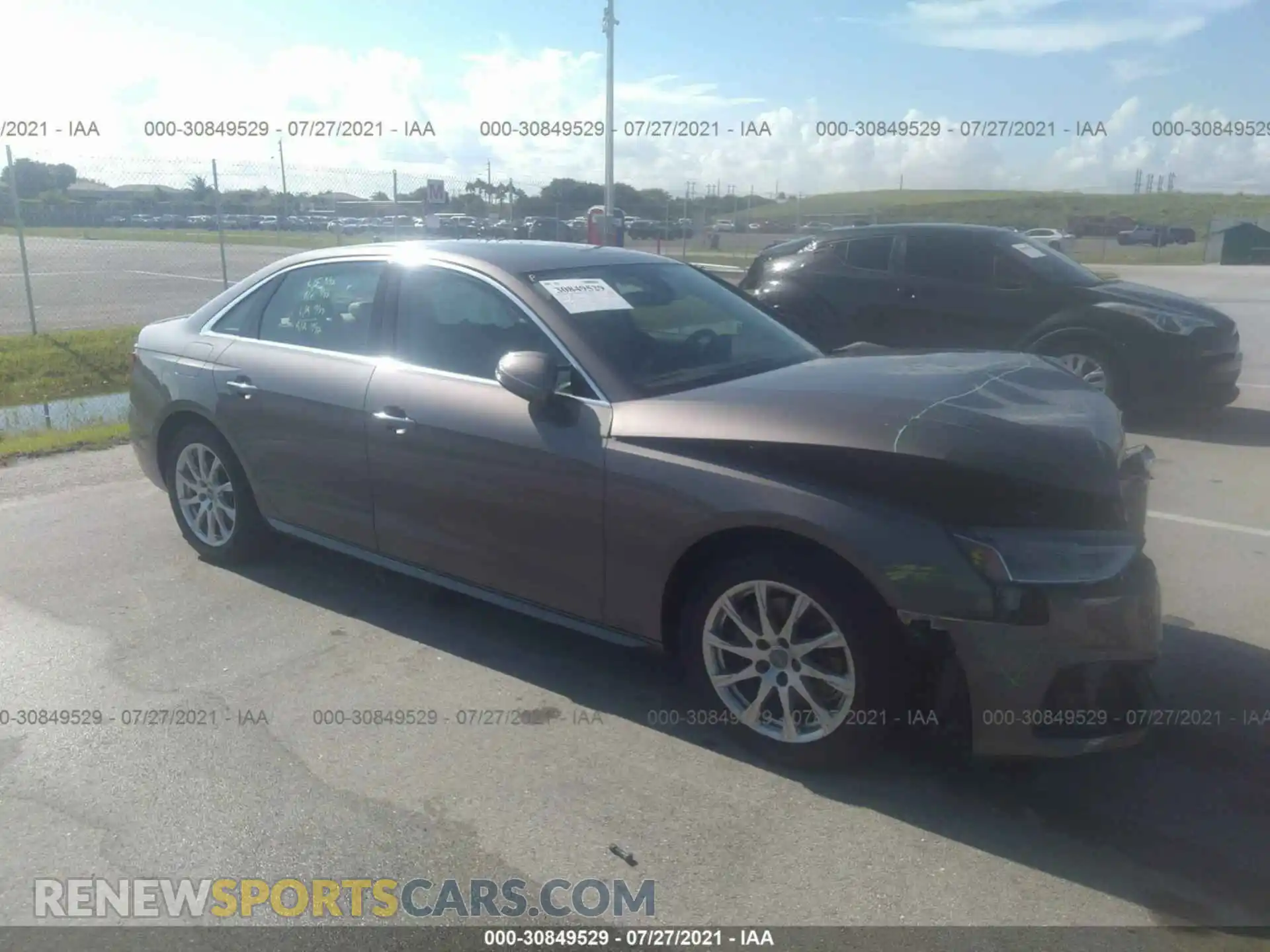 1 Photograph of a damaged car WAUABAF48MN001708 AUDI A4 SEDAN 2021