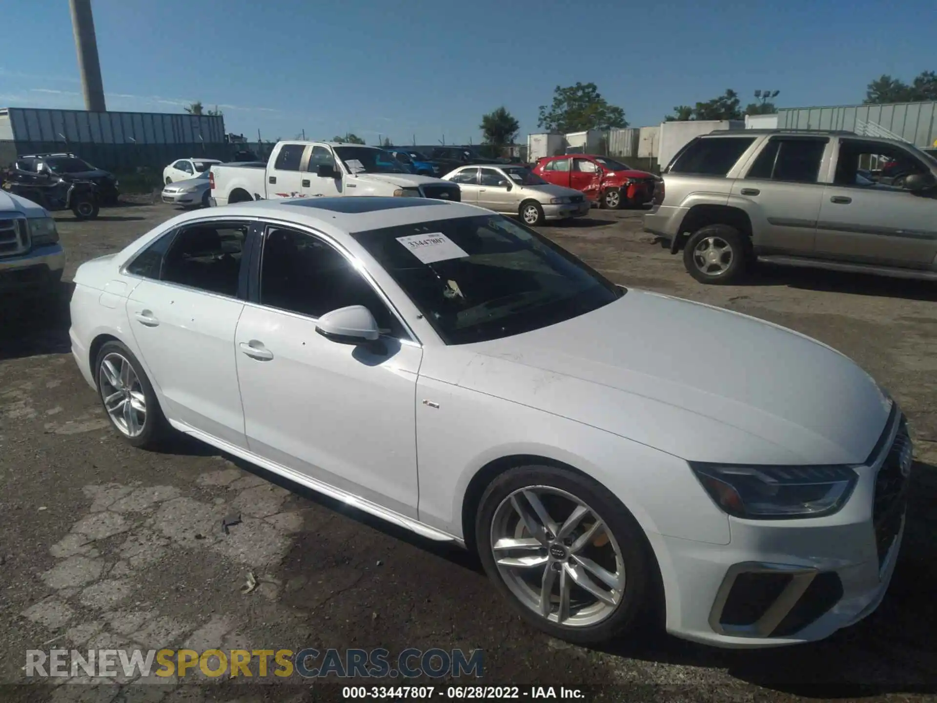 1 Photograph of a damaged car WAUEAAF43MA022204 AUDI A4 SEDAN 2021