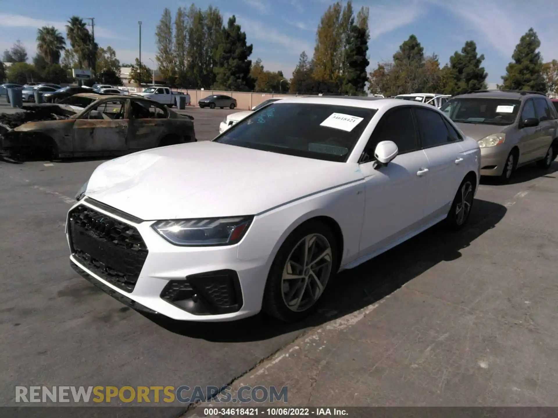 2 Photograph of a damaged car WAUEAAF46MA073633 AUDI A4 SEDAN 2021