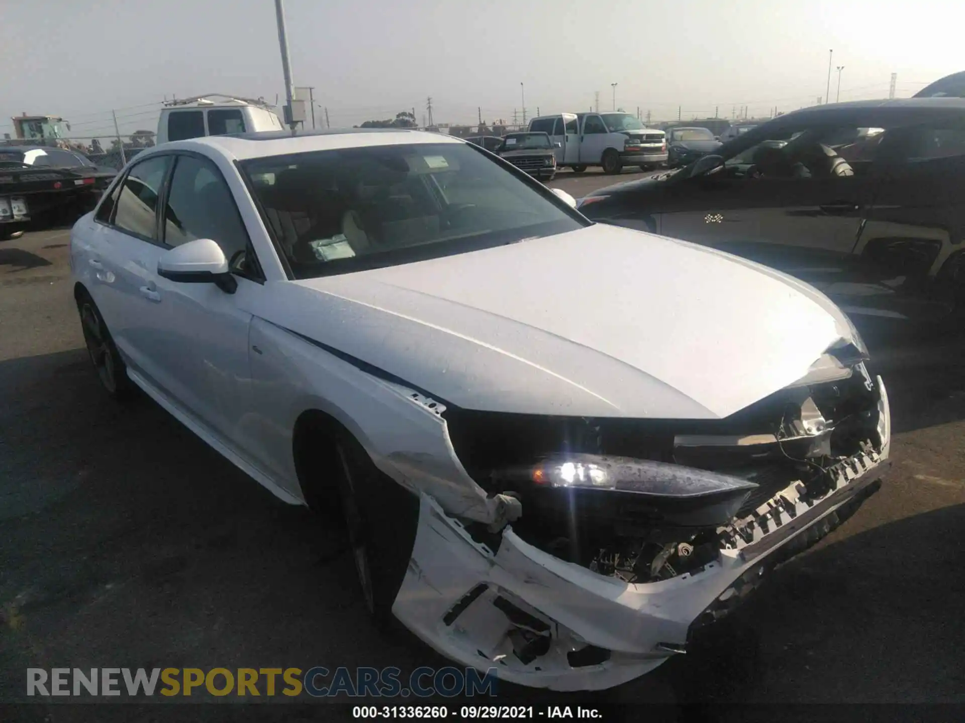 1 Photograph of a damaged car WAUEAAF47MA033061 AUDI A4 SEDAN 2021