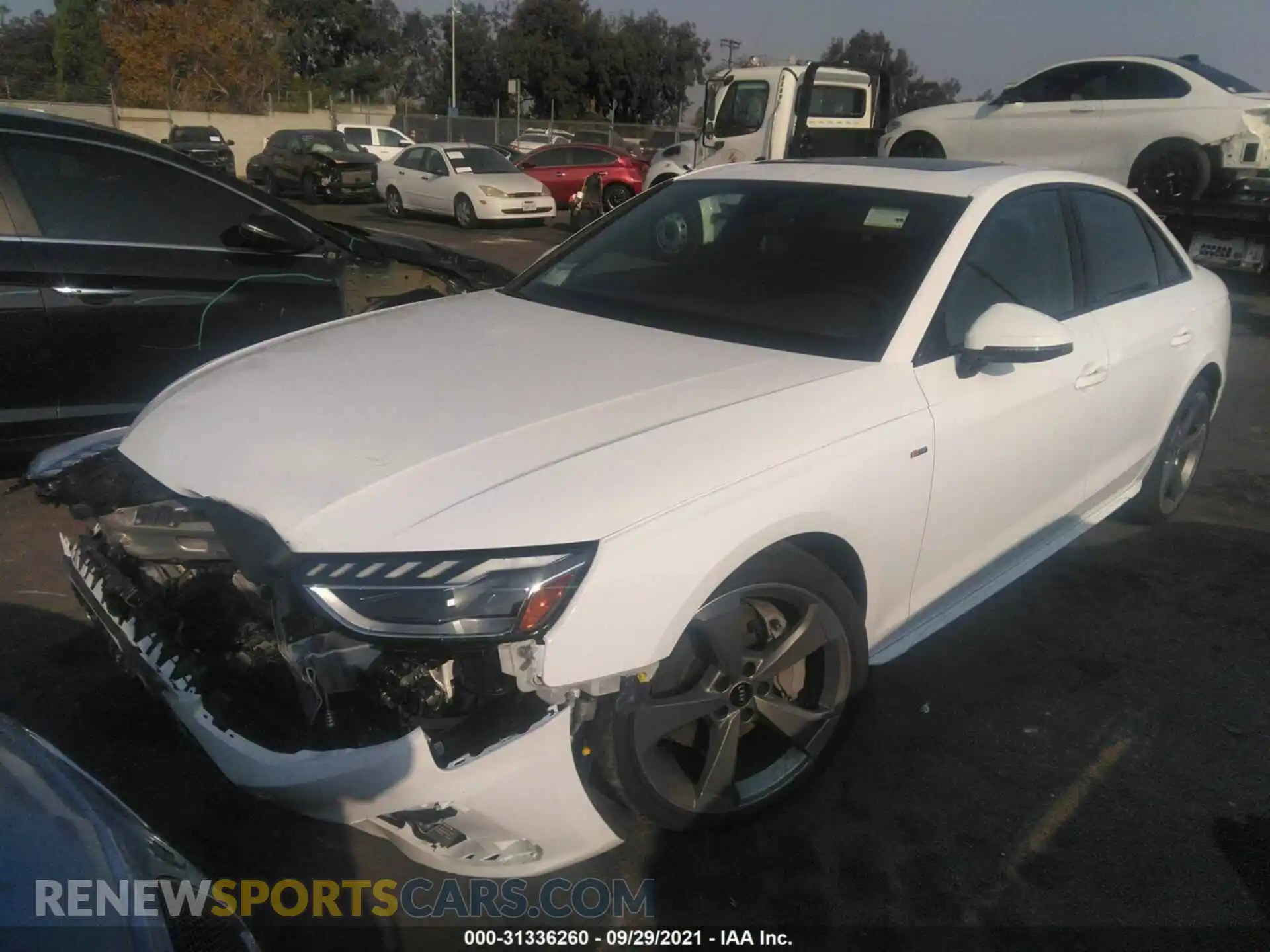 2 Photograph of a damaged car WAUEAAF47MA033061 AUDI A4 SEDAN 2021