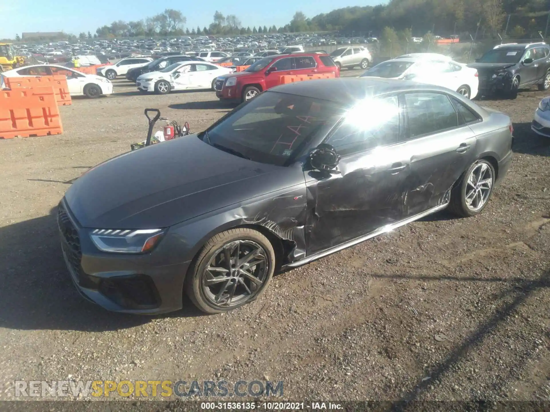 2 Photograph of a damaged car WAUEAAF47MN005012 AUDI A4 SEDAN 2021