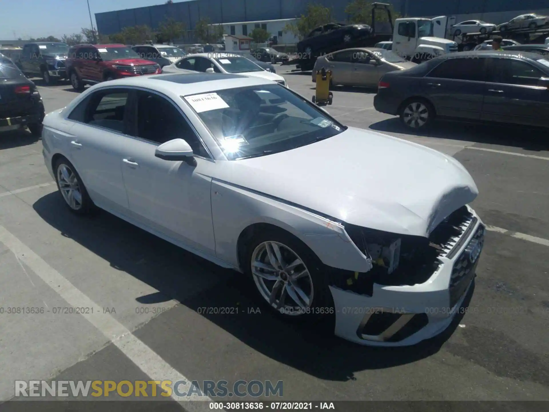 1 Photograph of a damaged car WAUEAAF48MA050516 AUDI A4 SEDAN 2021