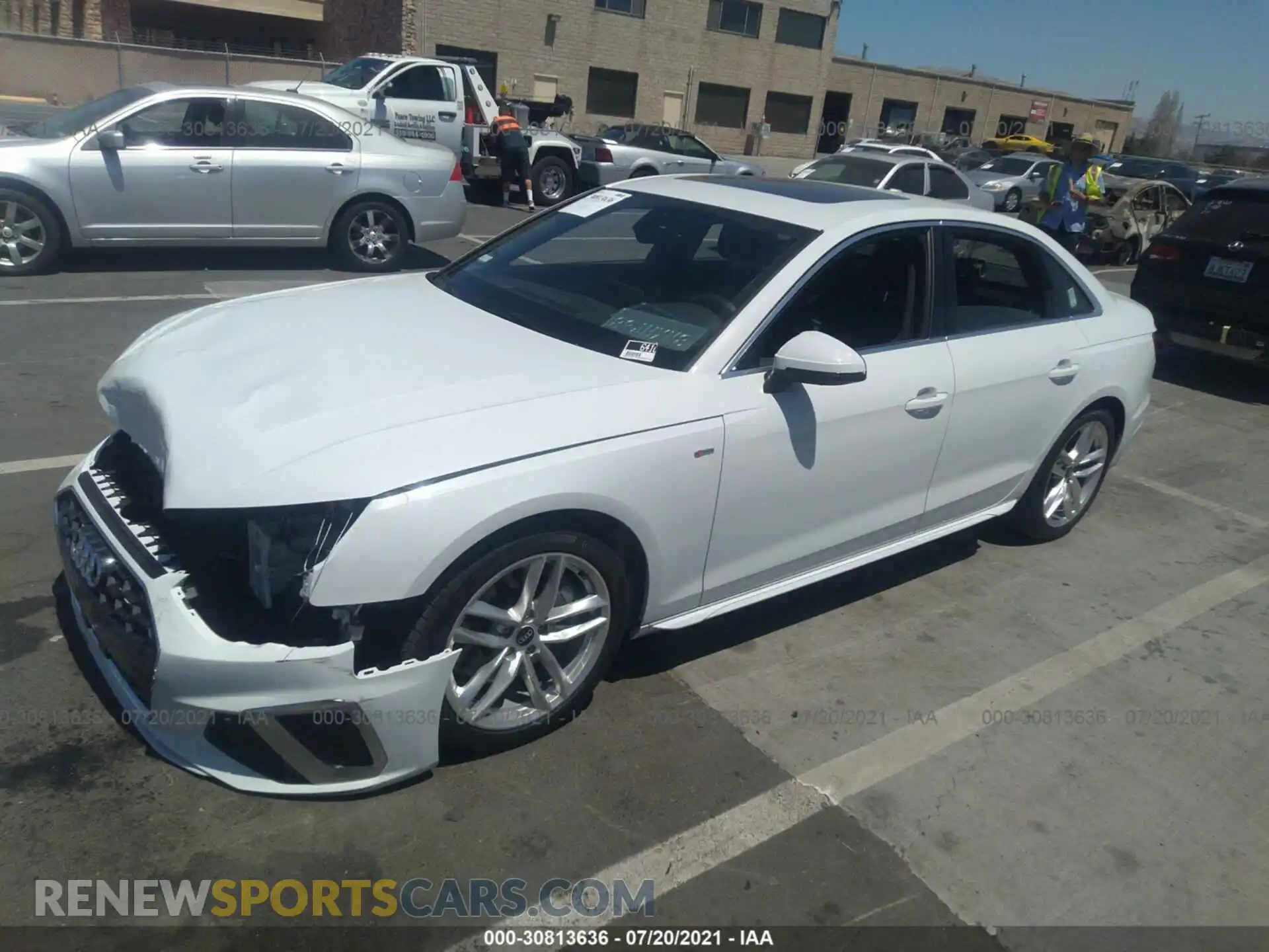 2 Photograph of a damaged car WAUEAAF48MA050516 AUDI A4 SEDAN 2021