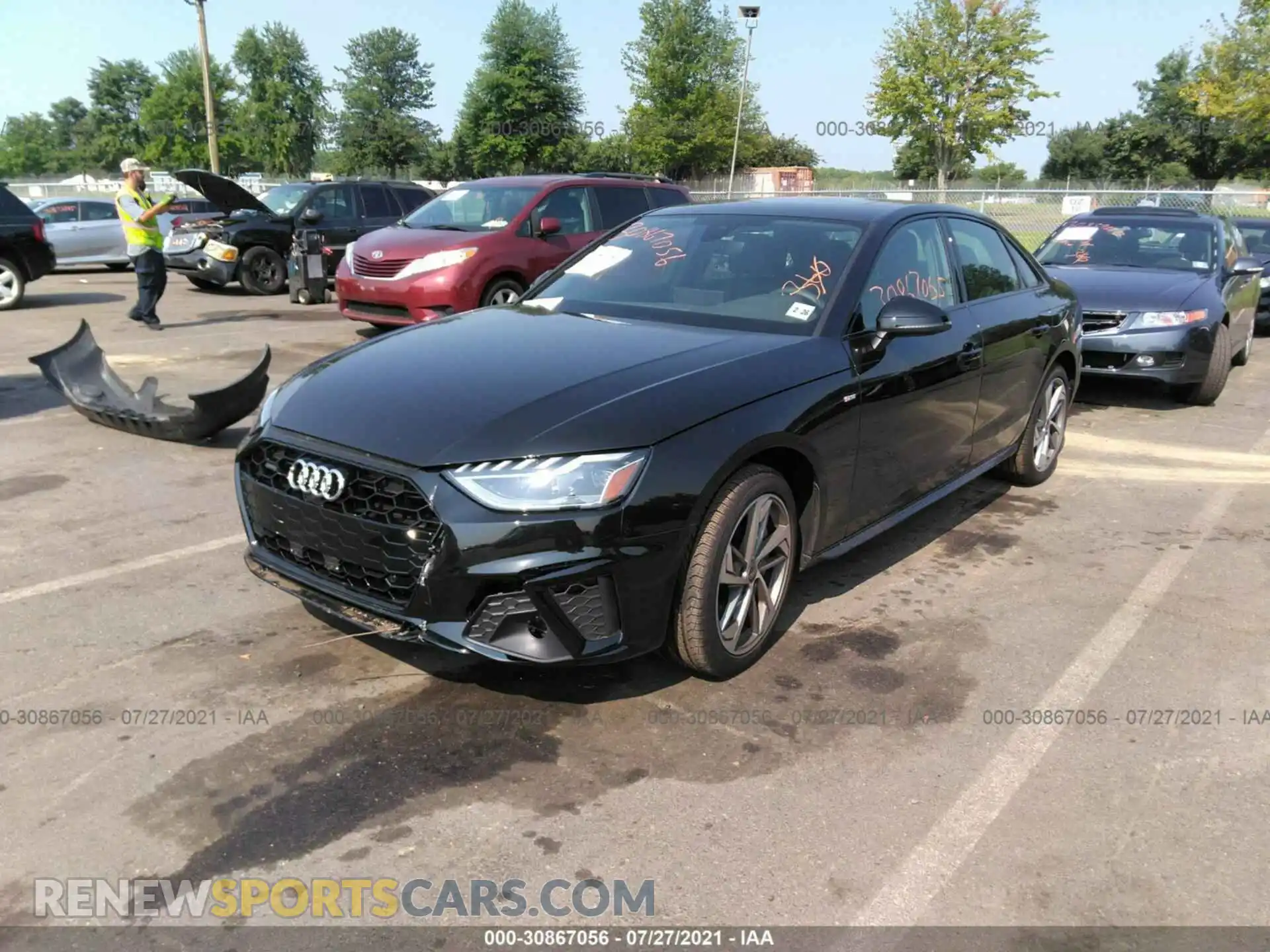2 Photograph of a damaged car WAUEAAF4XMA031692 AUDI A4 SEDAN 2021