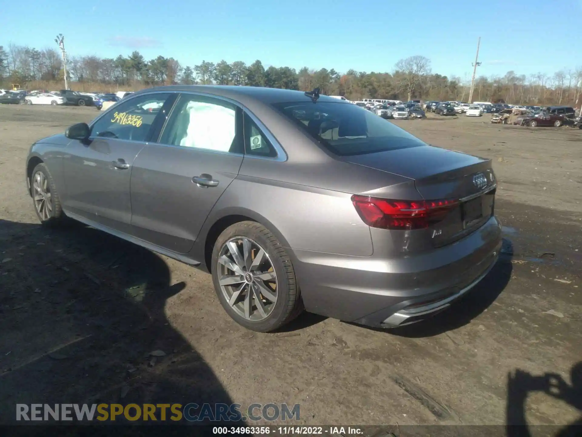 3 Photograph of a damaged car WAUABAF46NN000574 AUDI A4 SEDAN 2022