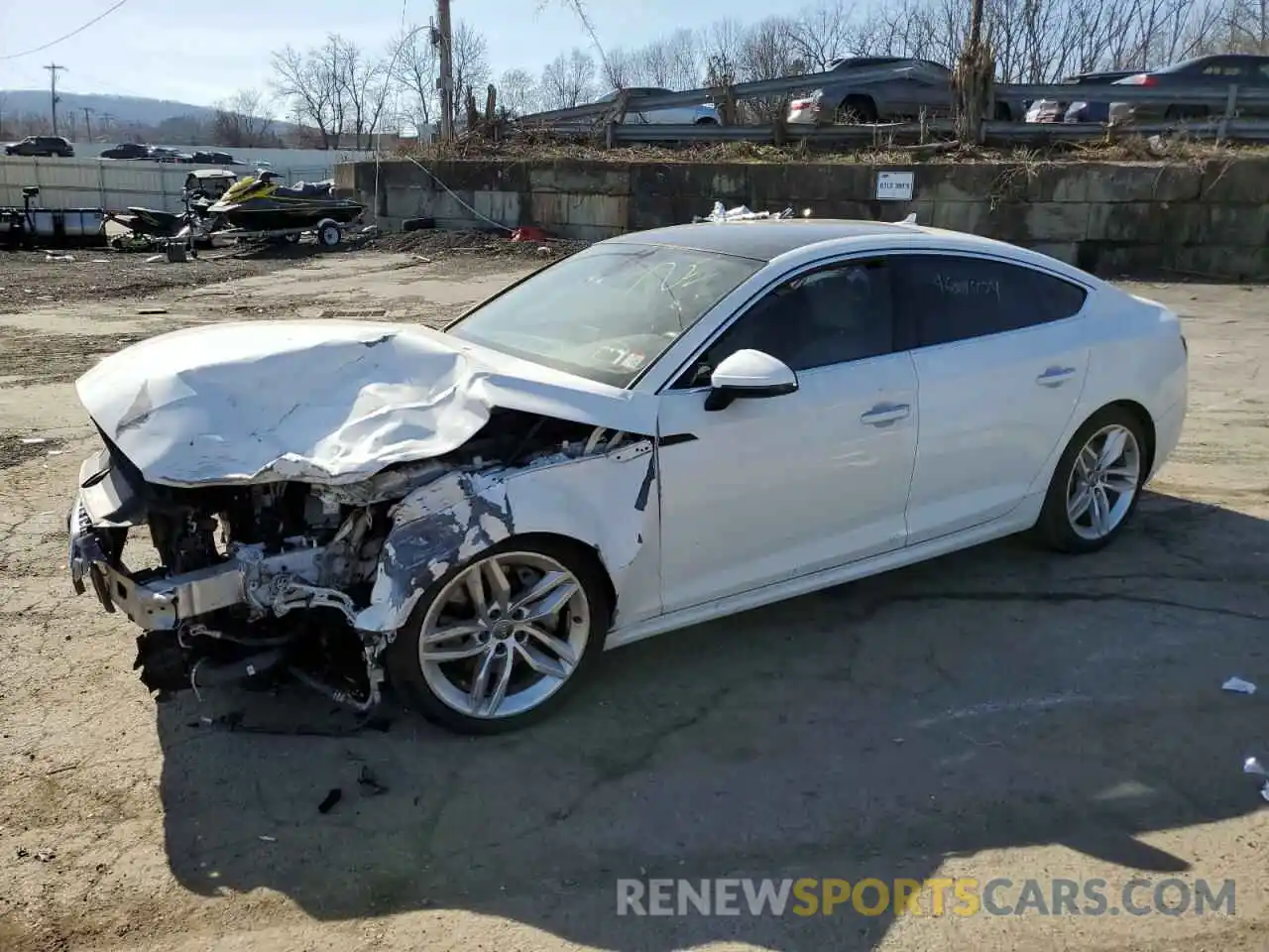 1 Photograph of a damaged car WAUANCF51KA064214 AUDI A5 2019