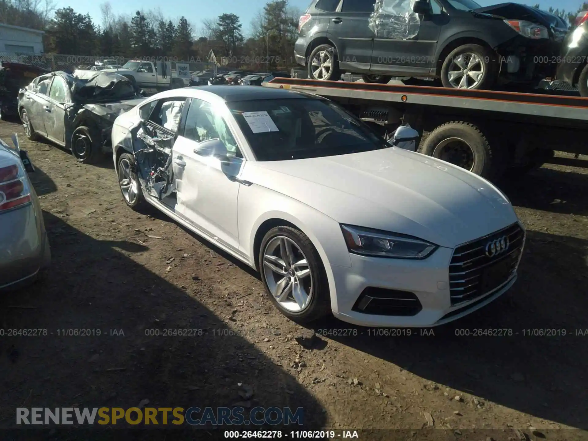 1 Photograph of a damaged car WAUANCF52KA056834 AUDI A5 2019
