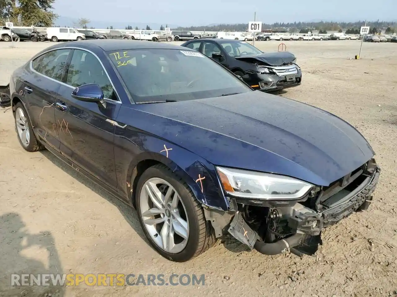 1 Photograph of a damaged car WAUANCF53KA062965 AUDI A5 2019