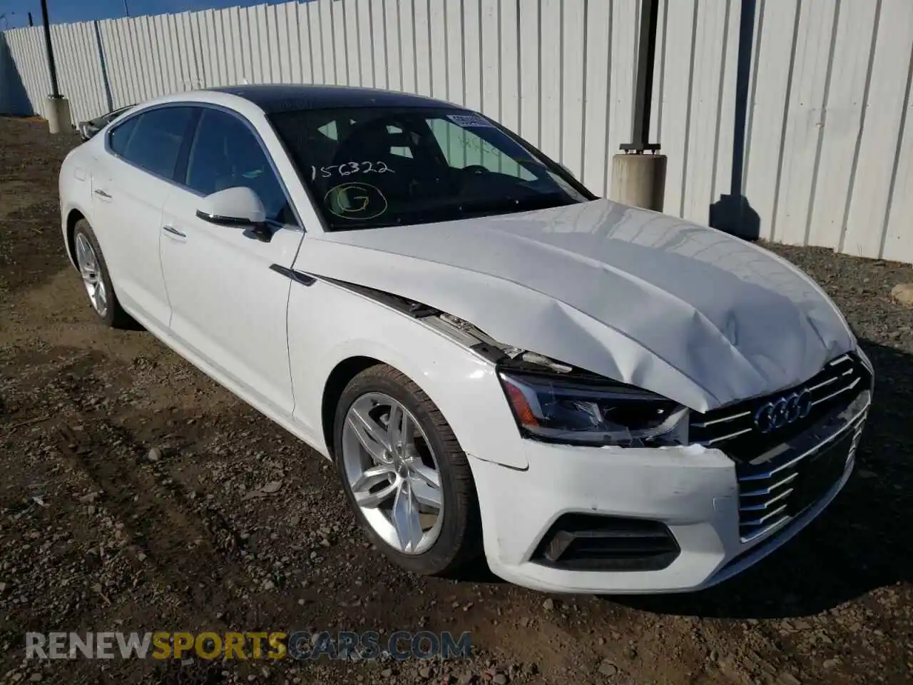 1 Photograph of a damaged car WAUANCF55KA059128 AUDI A5 2019