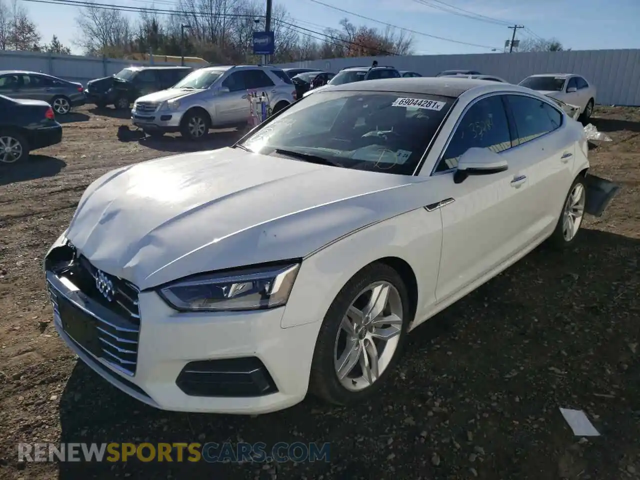 2 Photograph of a damaged car WAUANCF55KA059128 AUDI A5 2019