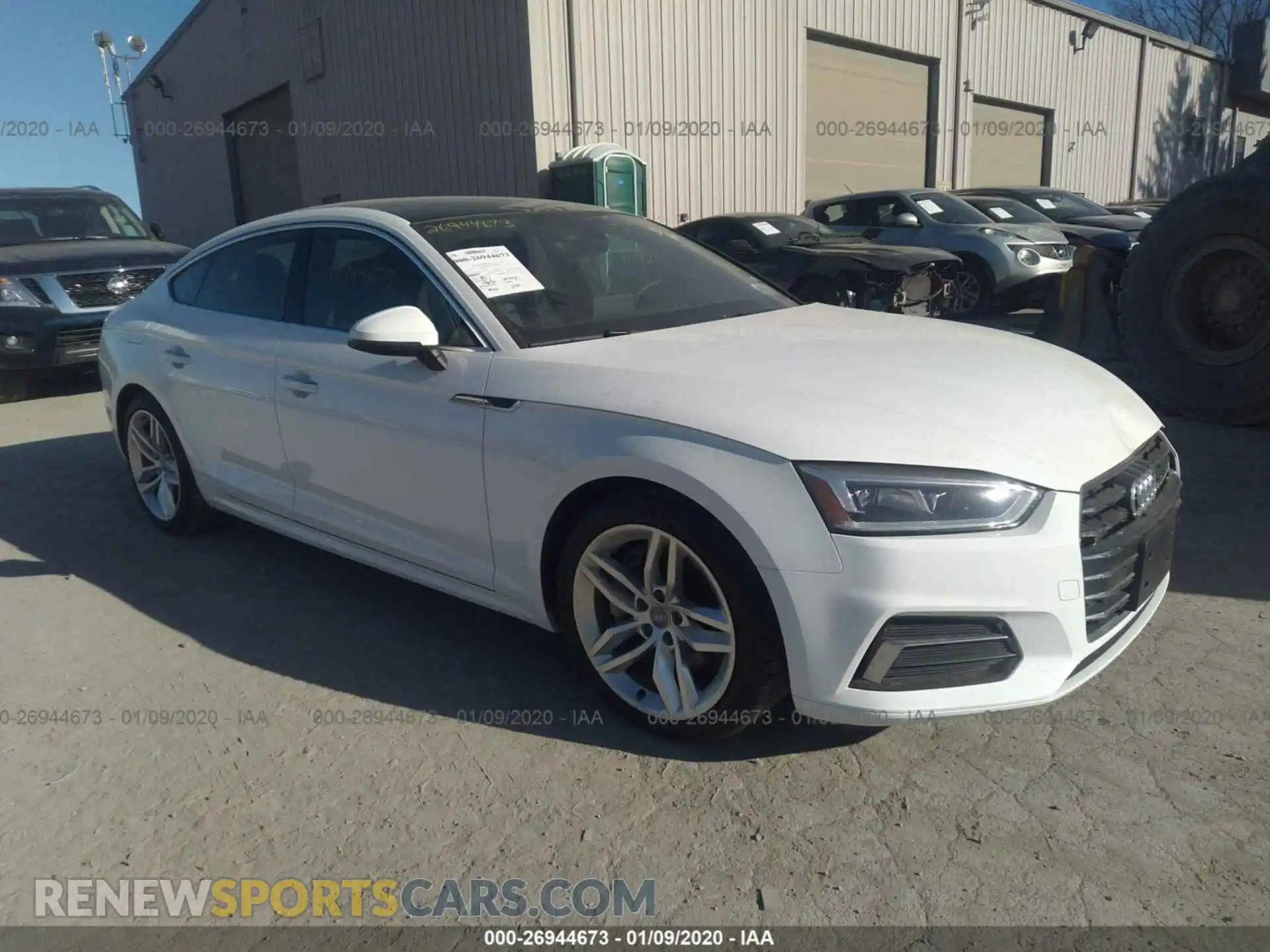 1 Photograph of a damaged car WAUANCF55KA060196 AUDI A5 2019
