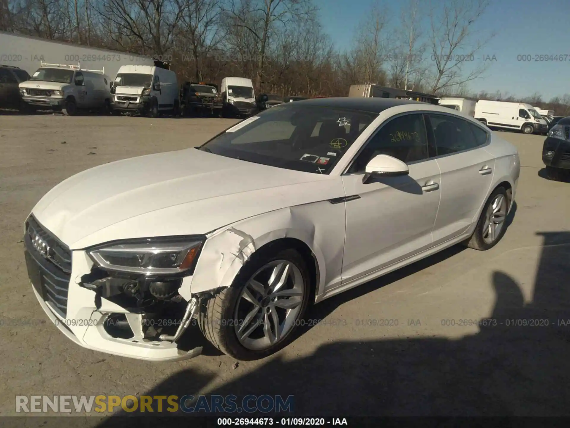 2 Photograph of a damaged car WAUANCF55KA060196 AUDI A5 2019
