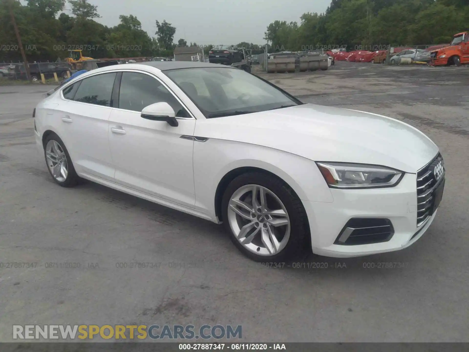 1 Photograph of a damaged car WAUANCF59KA055227 AUDI A5 2019