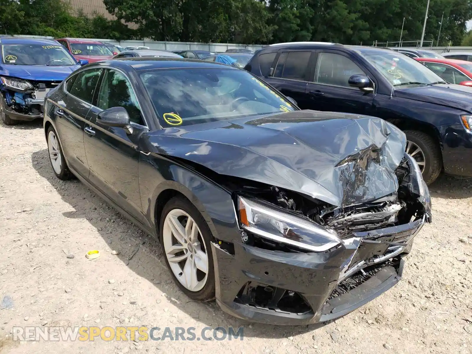 1 Photograph of a damaged car WAUBNCF58KA079314 AUDI A5 2019