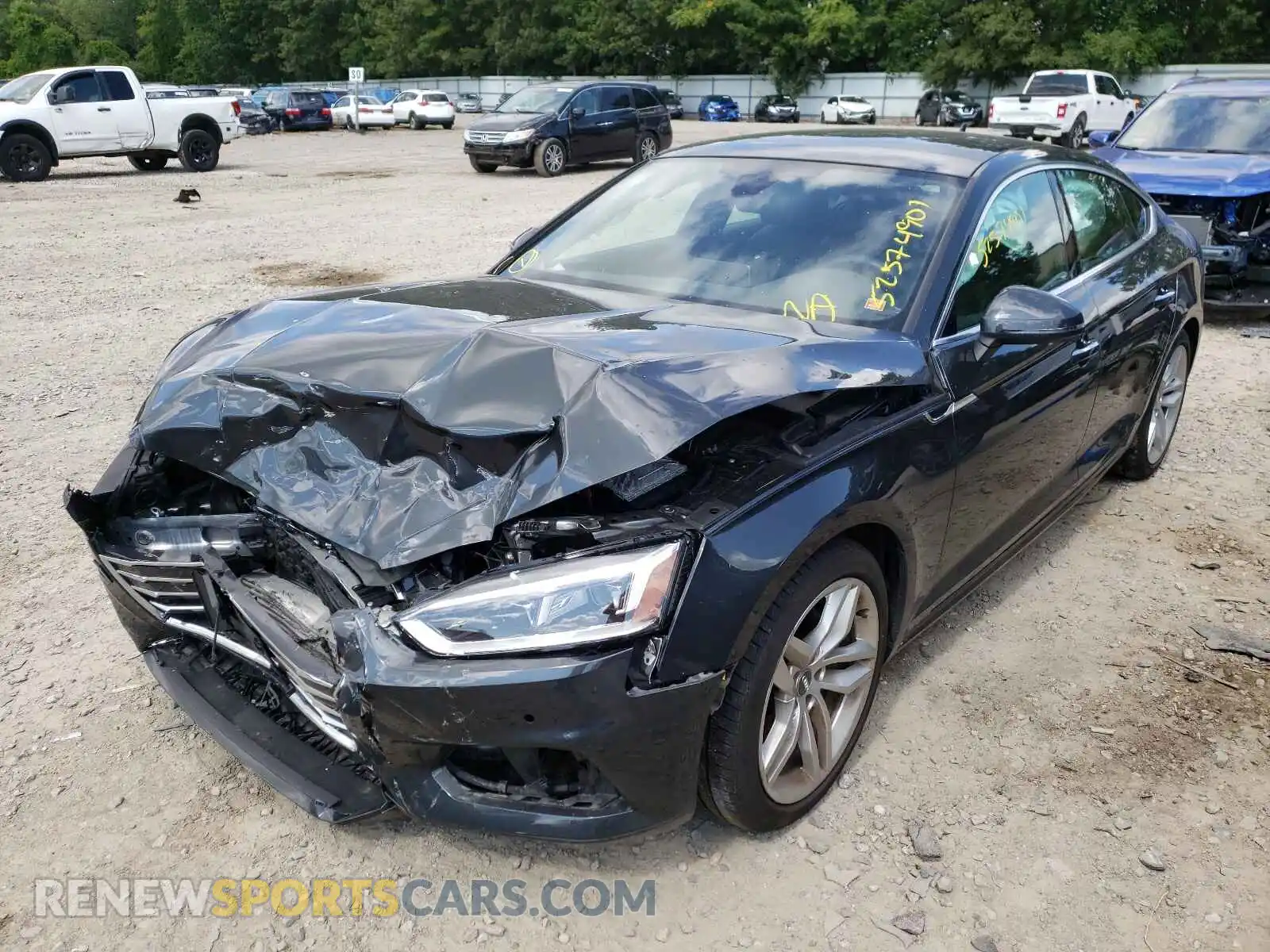2 Photograph of a damaged car WAUBNCF58KA079314 AUDI A5 2019