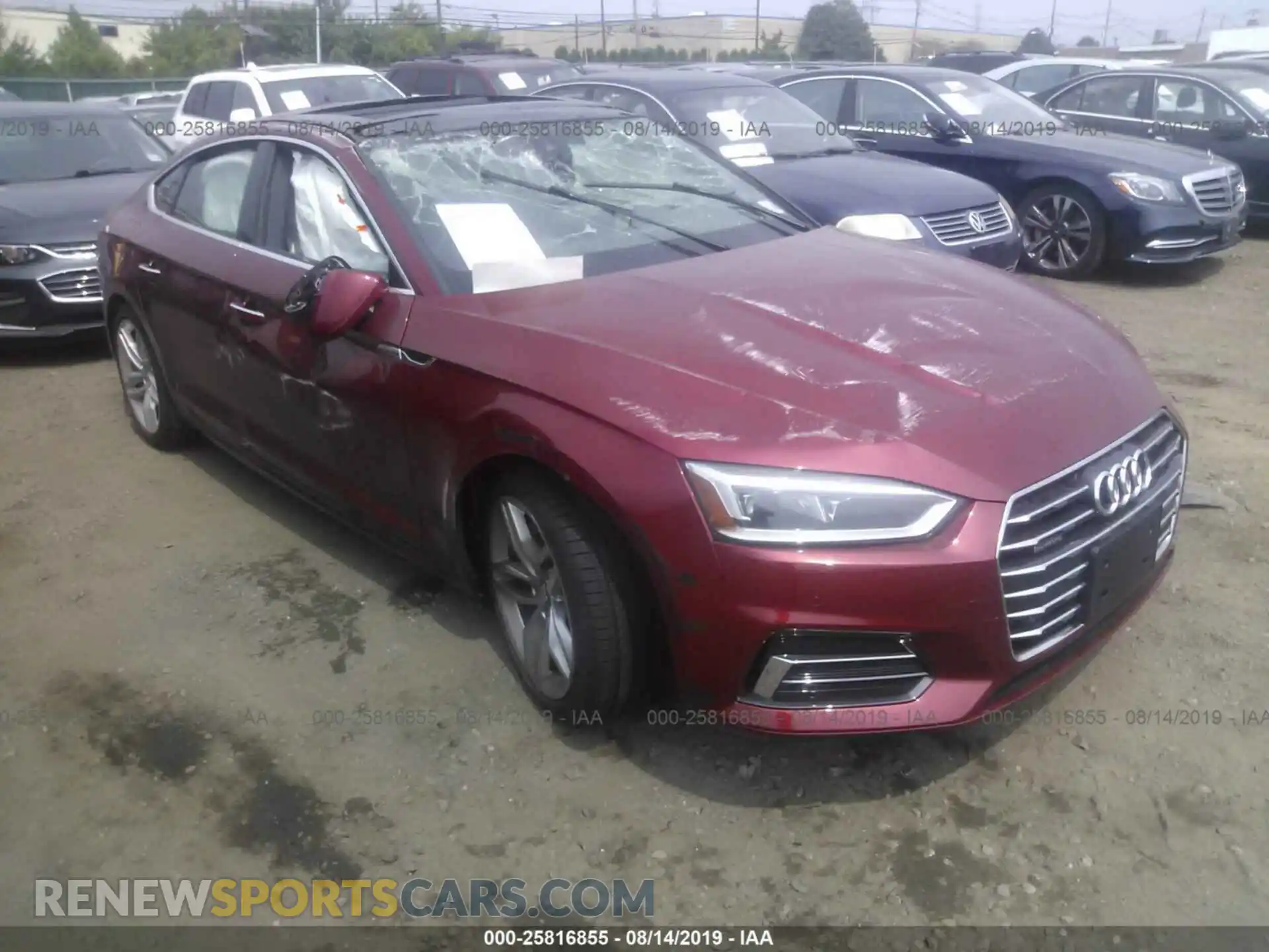 1 Photograph of a damaged car WAUBNCF5XKA007983 AUDI A5 2019