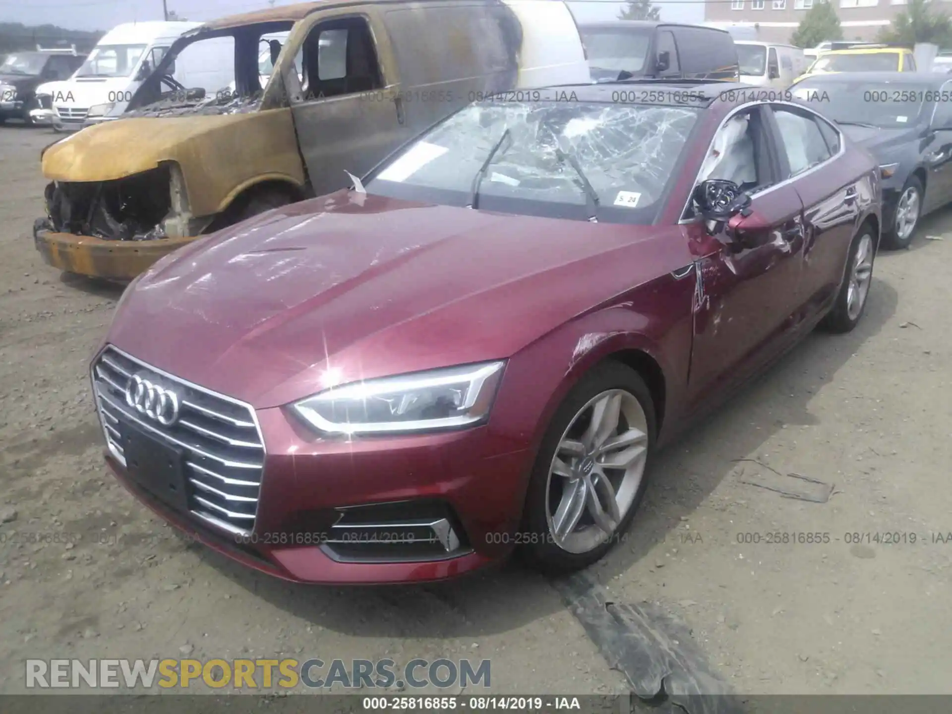 2 Photograph of a damaged car WAUBNCF5XKA007983 AUDI A5 2019
