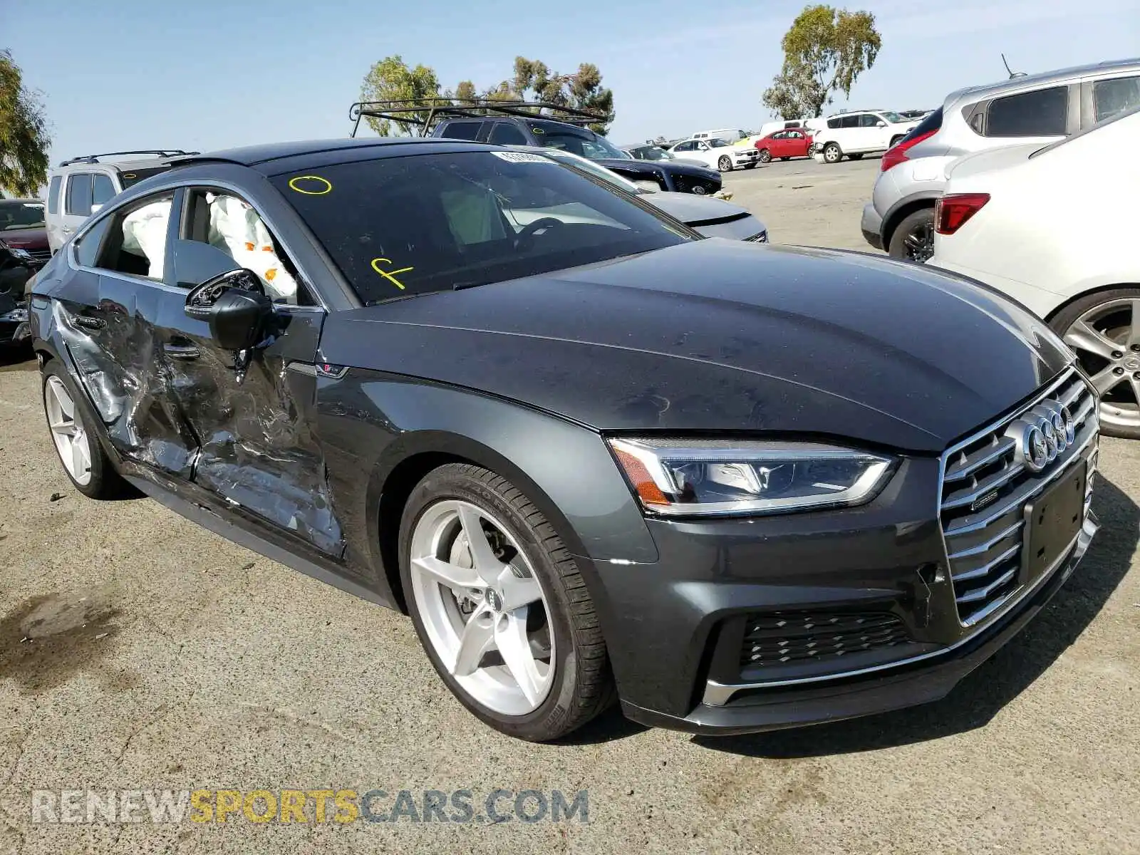 1 Photograph of a damaged car WAUDNCF53KA079004 AUDI A5 2019