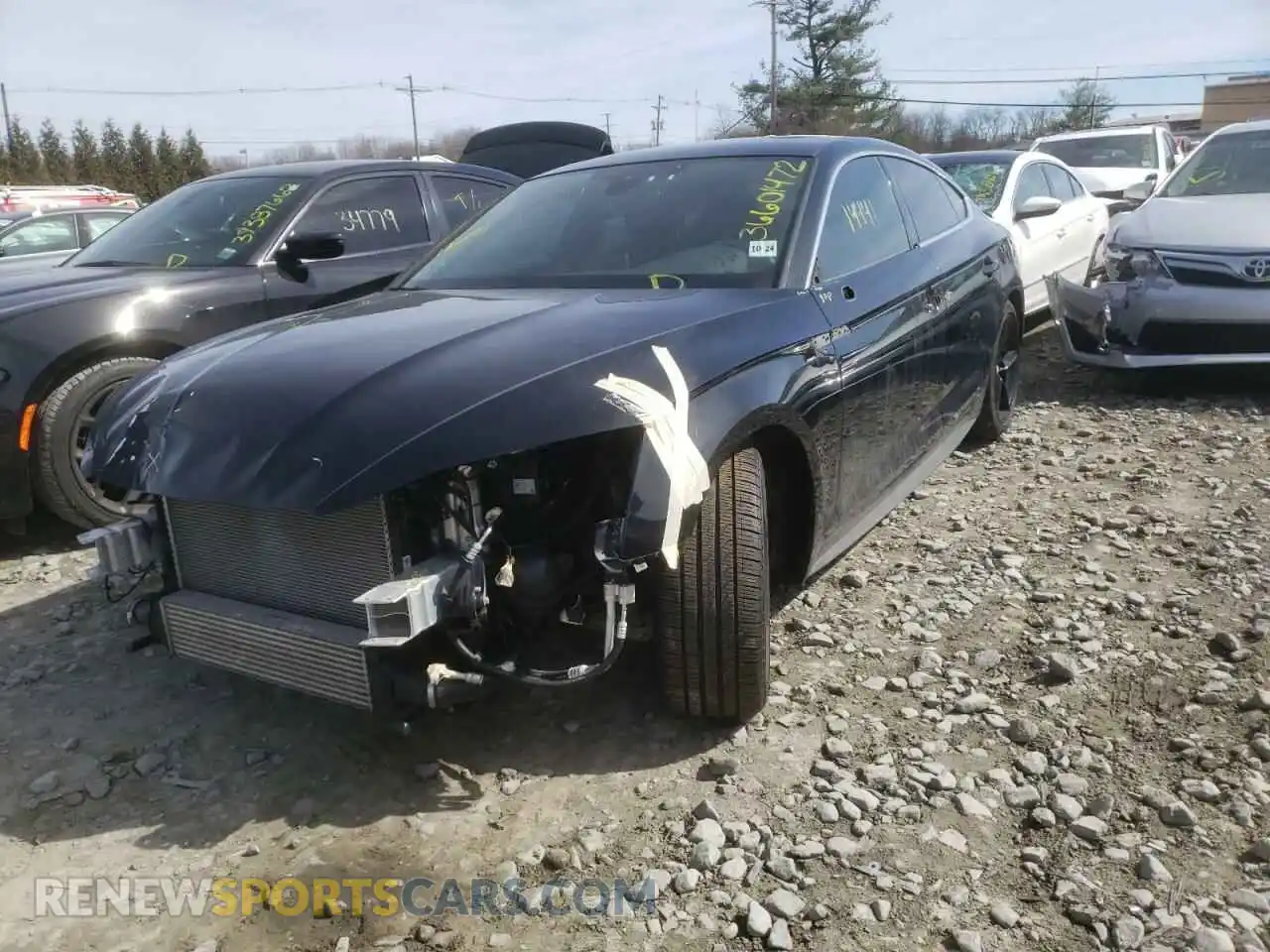 2 Photograph of a damaged car WAUDNCF5XKA068937 AUDI A5 2019