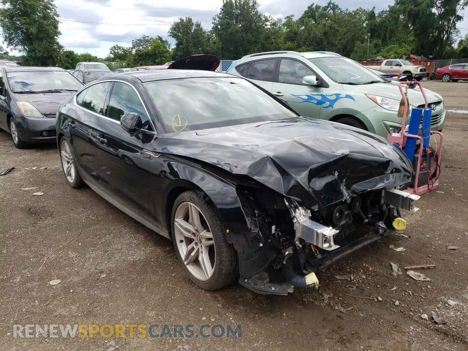 1 Photograph of a damaged car WAUENCF52KA037749 AUDI A5 2019