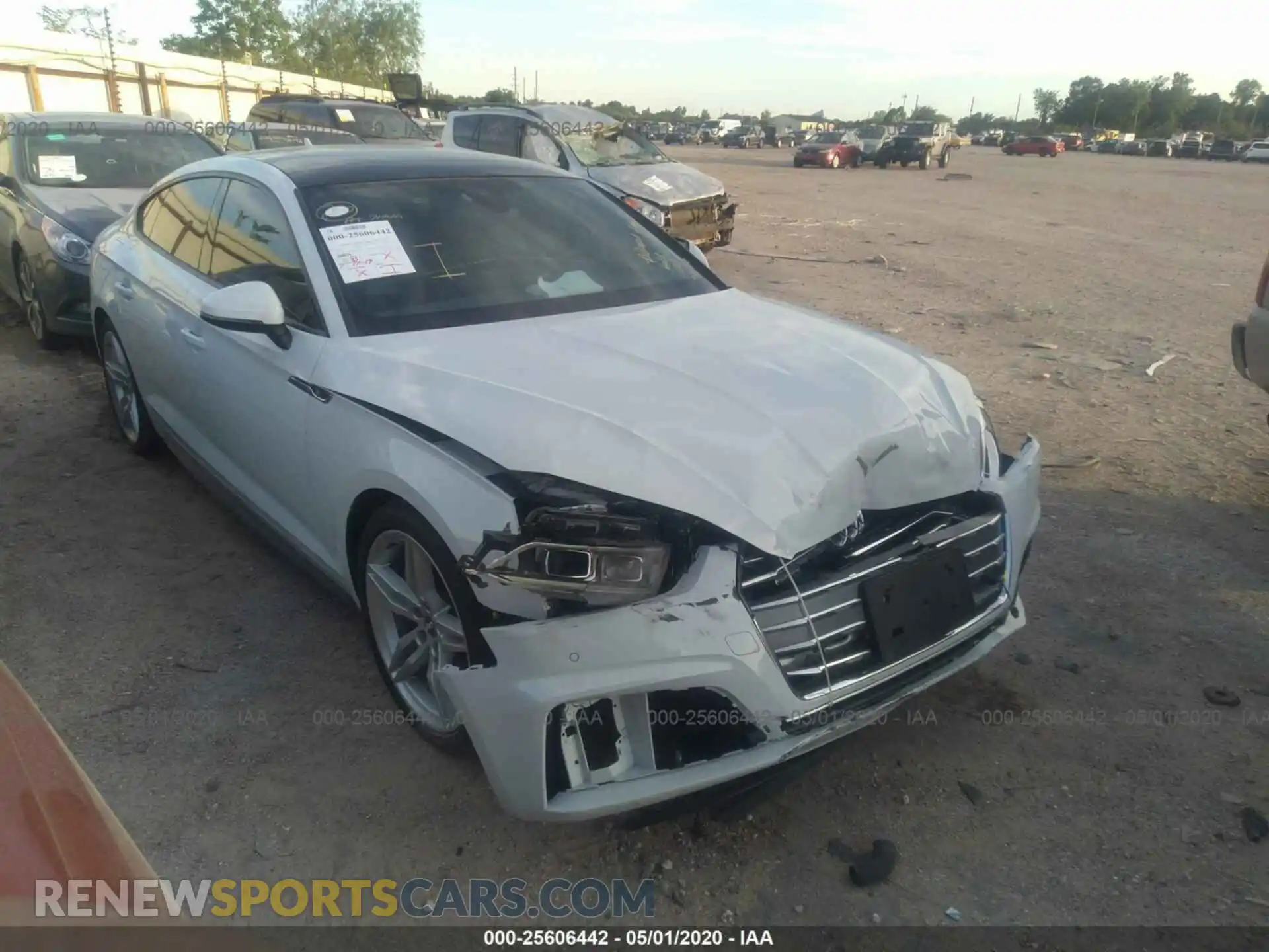 1 Photograph of a damaged car WAUENCF55KA017432 AUDI A5 2019