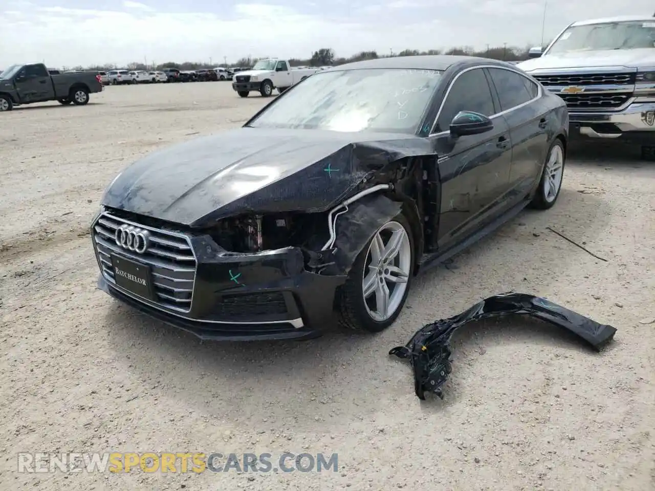 2 Photograph of a damaged car WAUENCF55KA024414 AUDI A5 2019