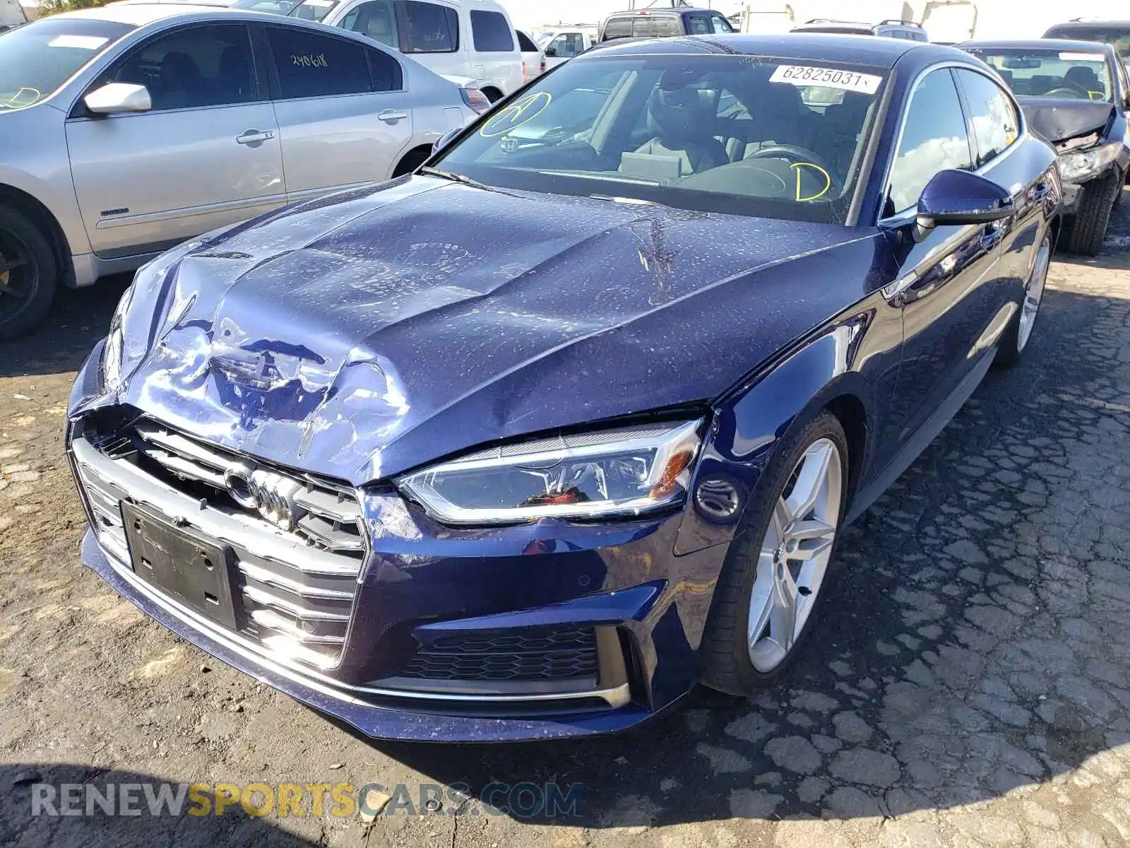 2 Photograph of a damaged car WAUENCF55KA082765 AUDI A5 2019