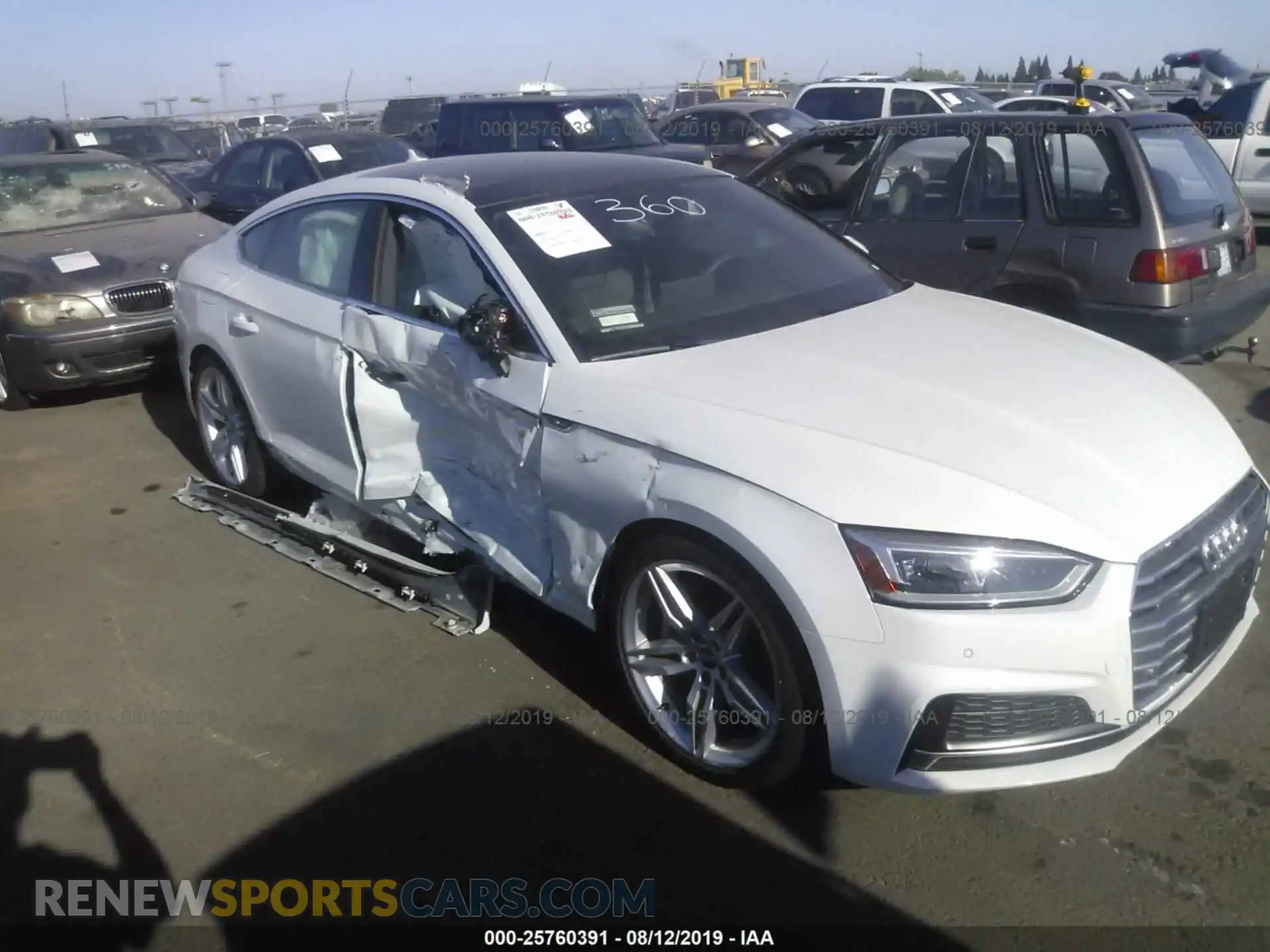 1 Photograph of a damaged car WAUENCF57KA004486 AUDI A5 2019