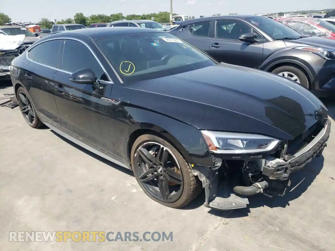 1 Photograph of a damaged car WAUENCF57KA064736 AUDI A5 2019